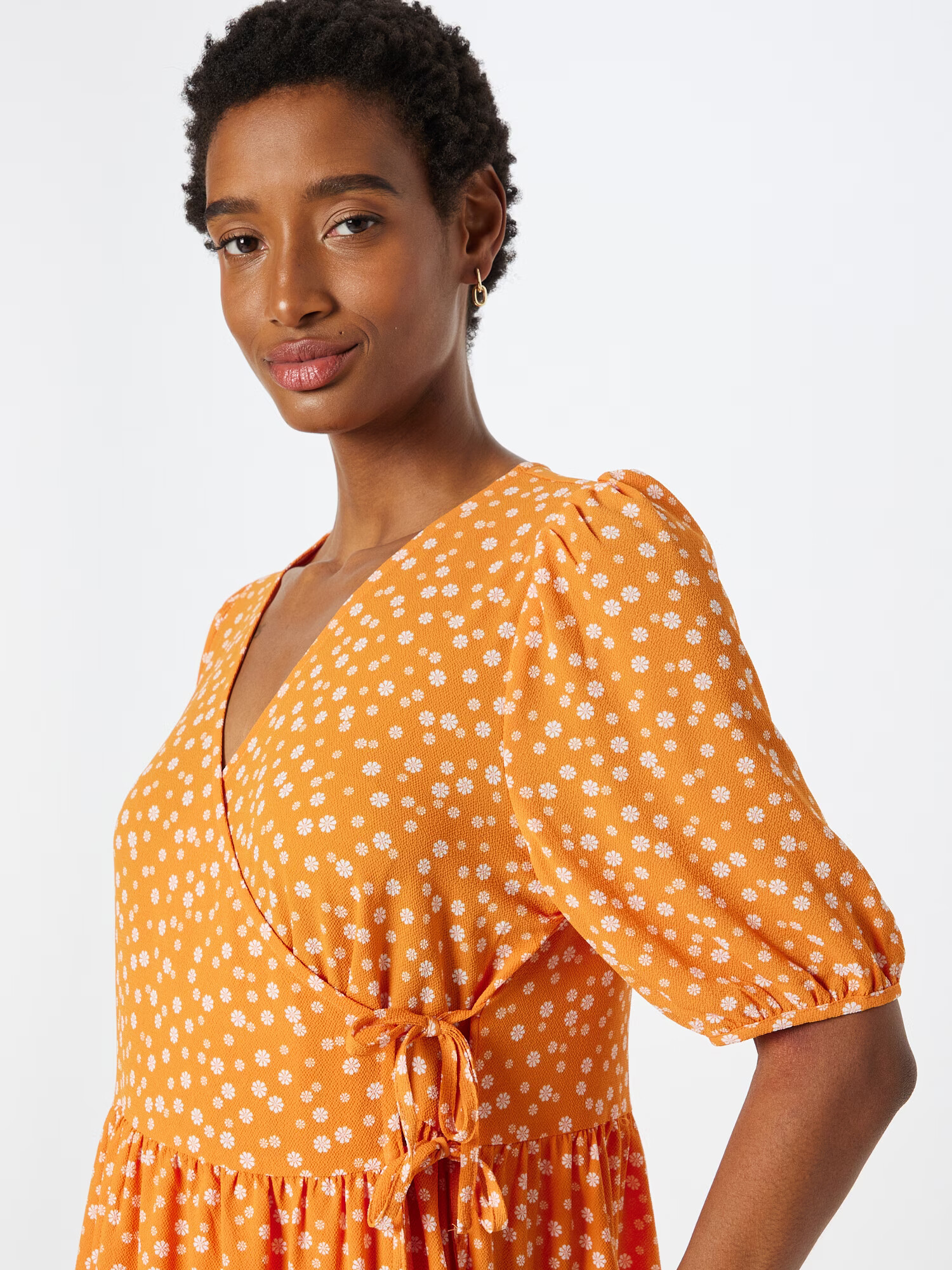 Monki Rochie portocaliu / alb - Pled.ro