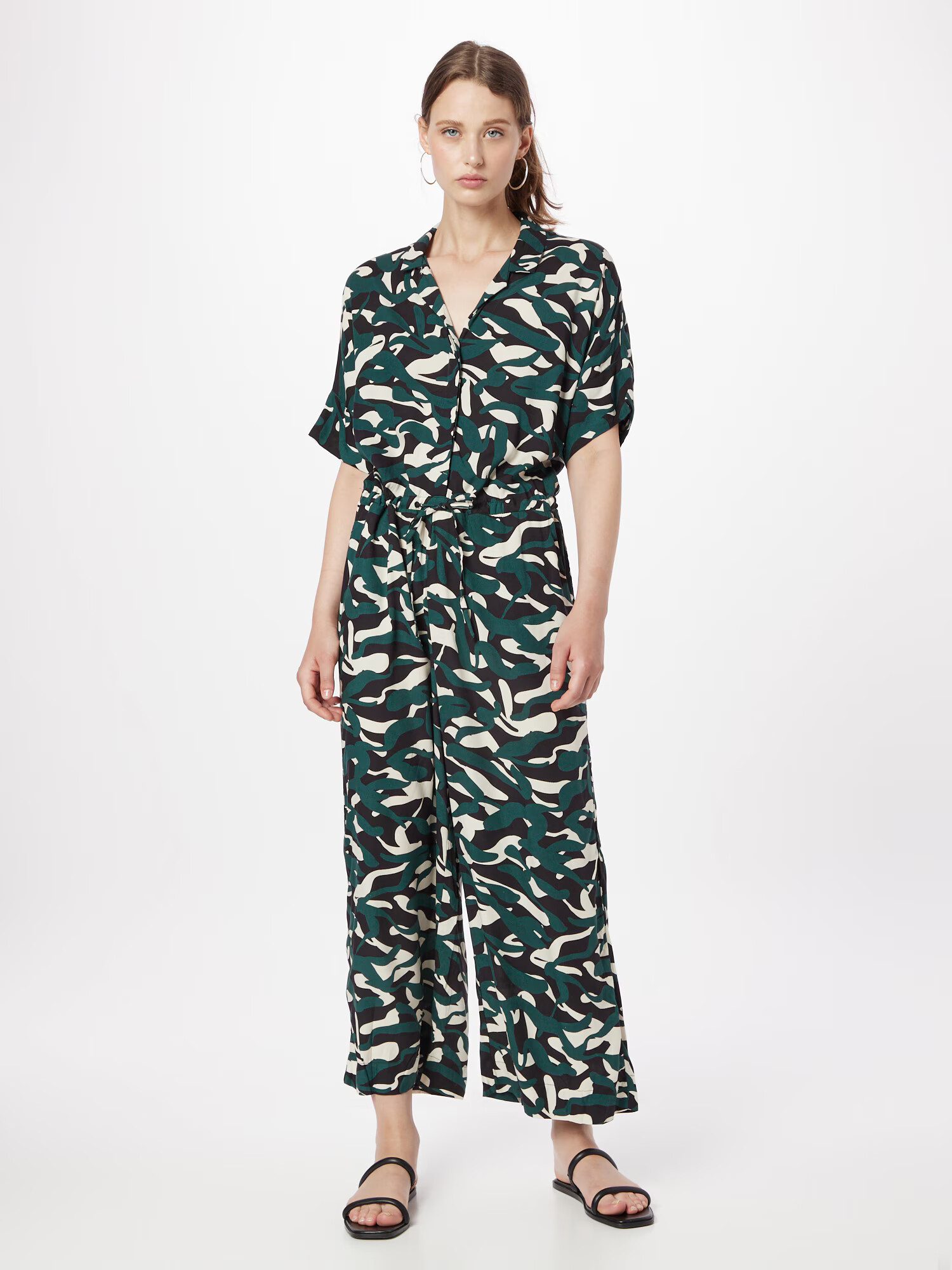 Monki Salopeta verde pin / negru / alb - Pled.ro