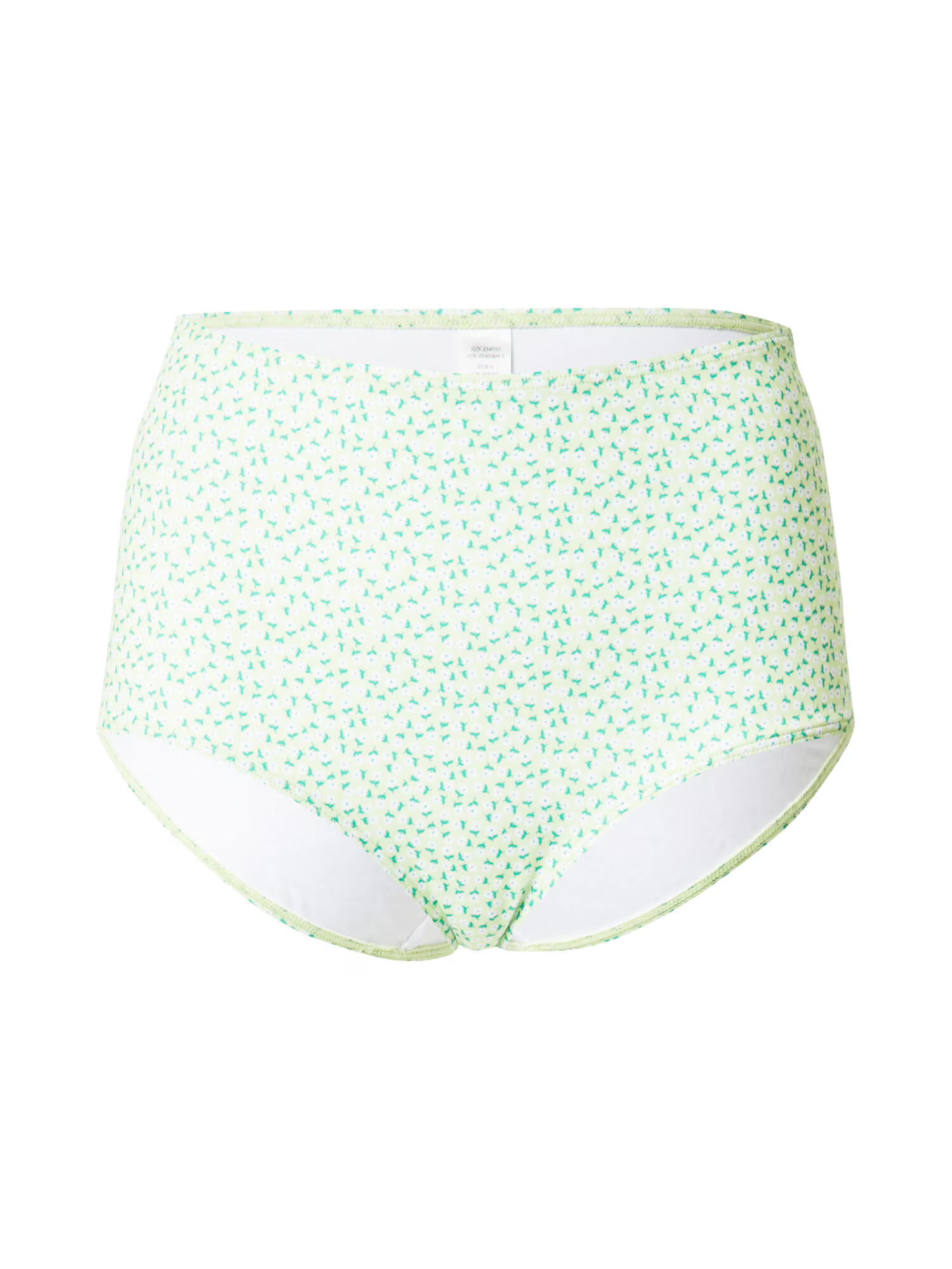 Monki Slip costum de baie verde jad / verde deschis / alb - Pled.ro