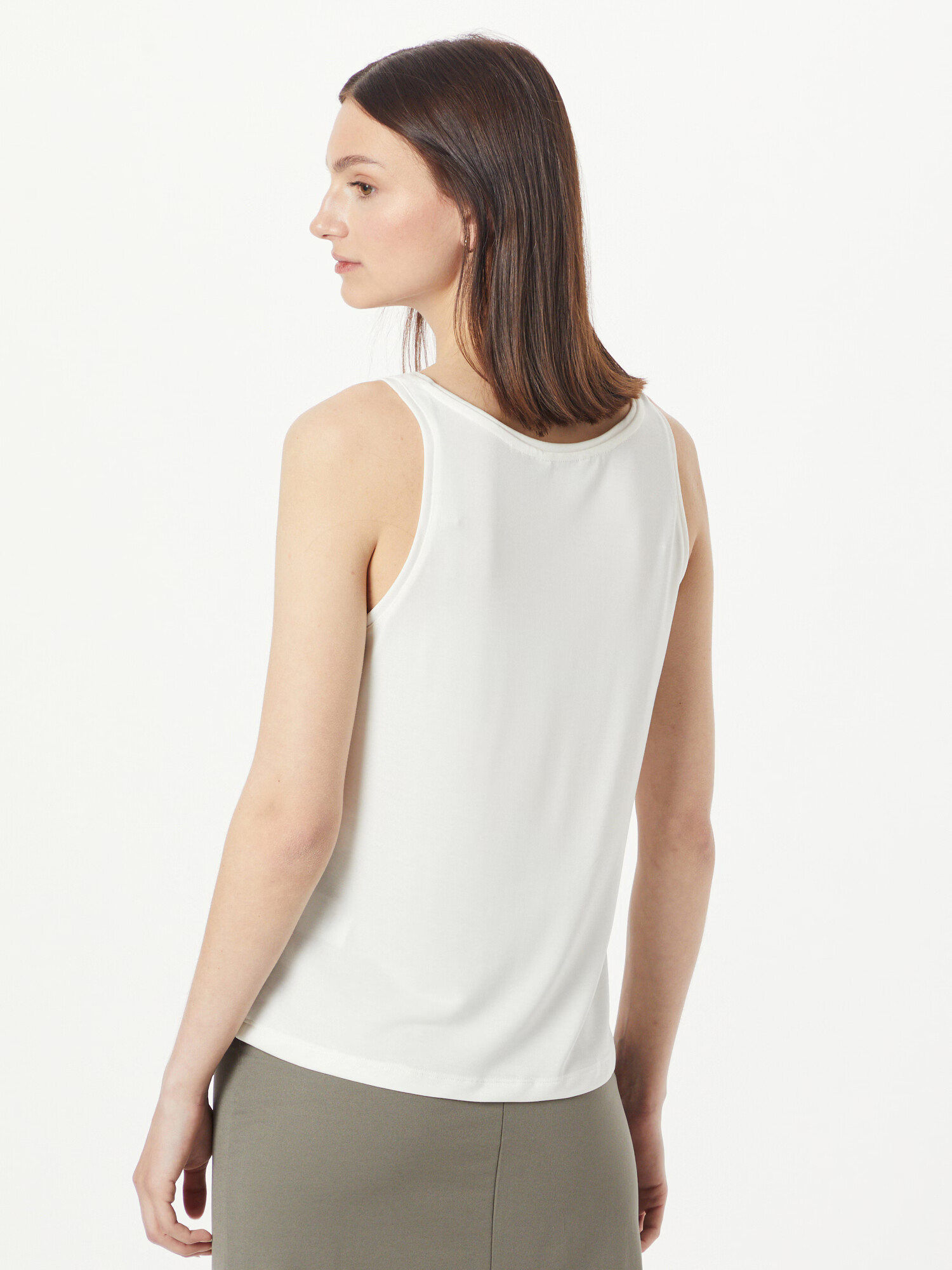 Monki Top alb natural - Pled.ro