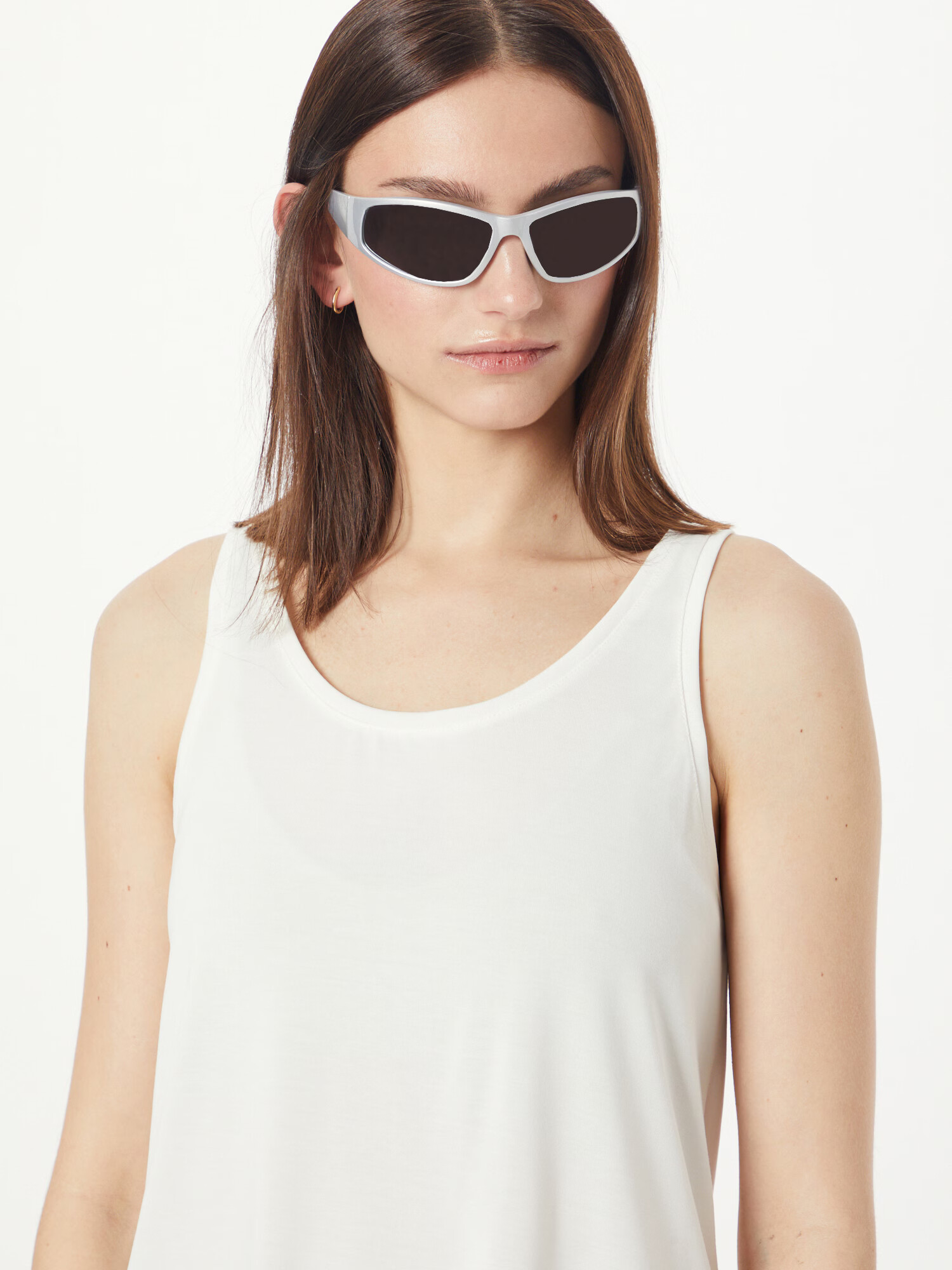 Monki Top alb natural - Pled.ro