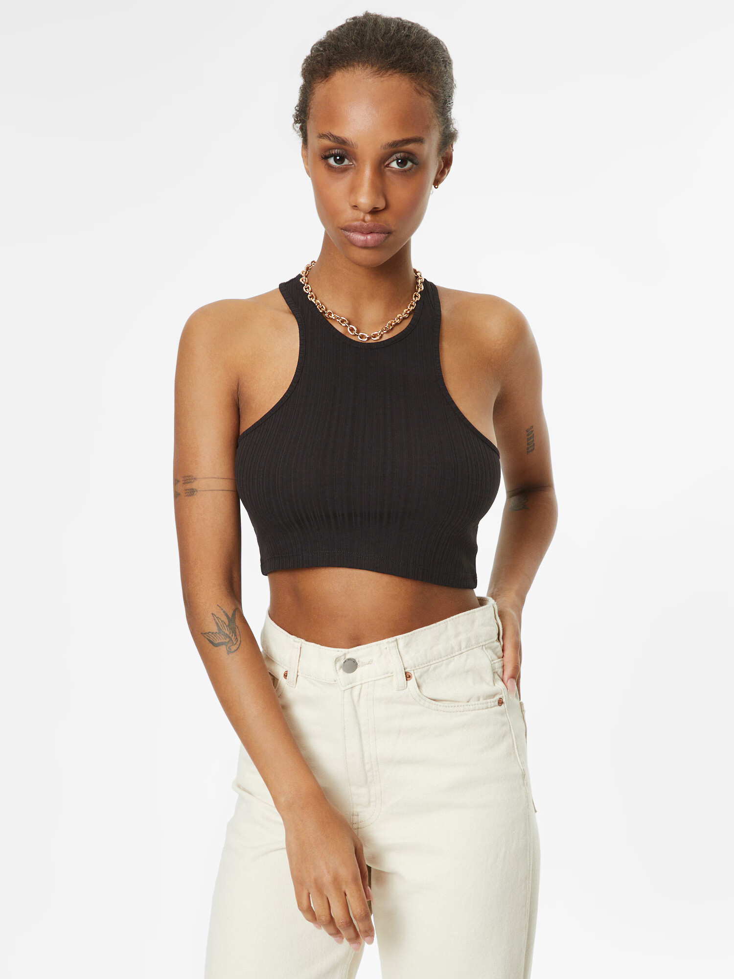 Monki Top negru - Pled.ro