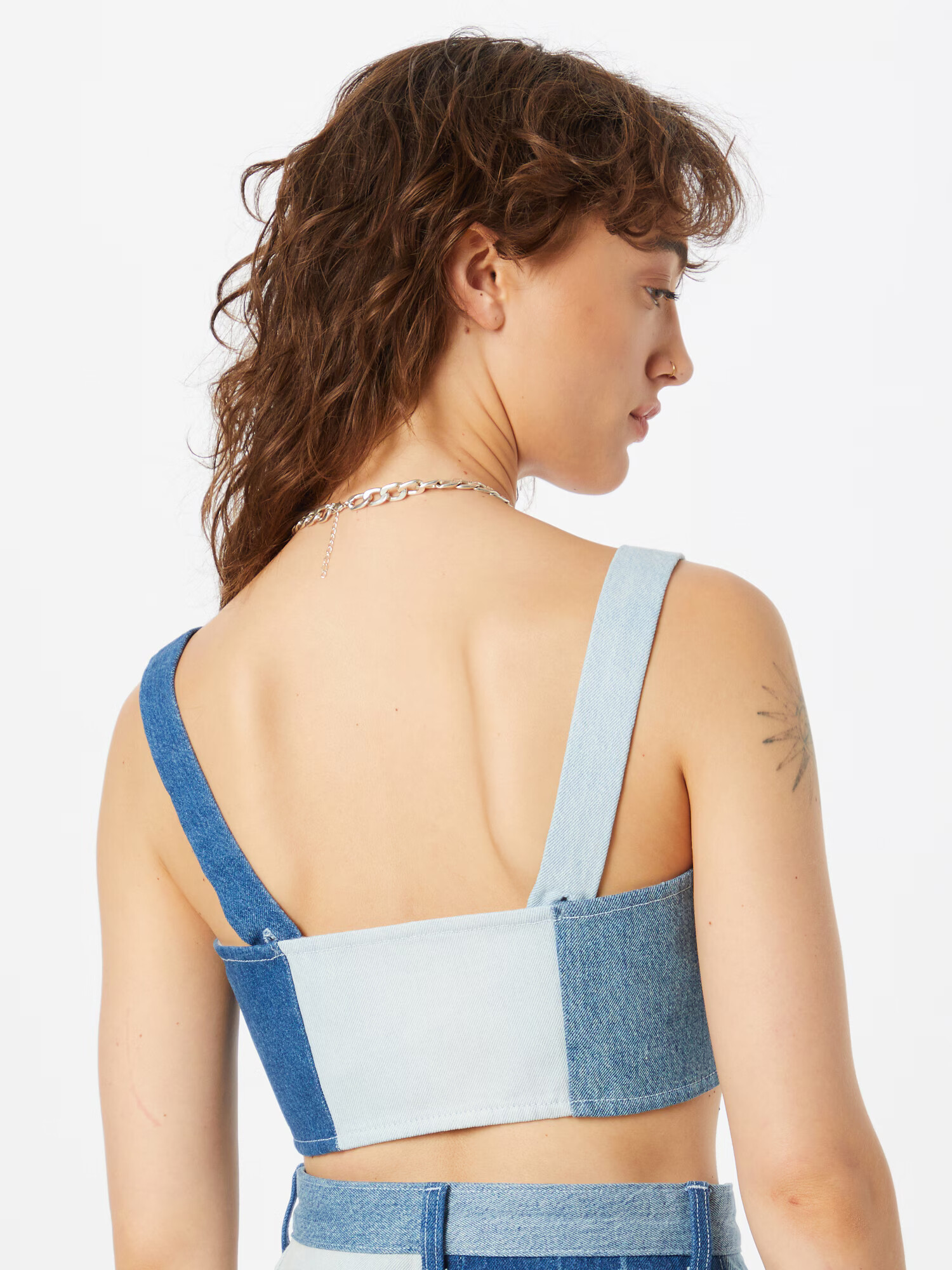 Monki Top albastru / albastru denim / albastru deschis - Pled.ro