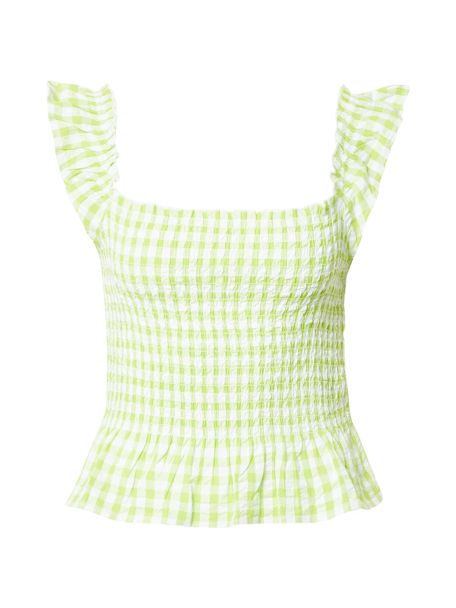 Monki Top verde deschis / alb - Pled.ro