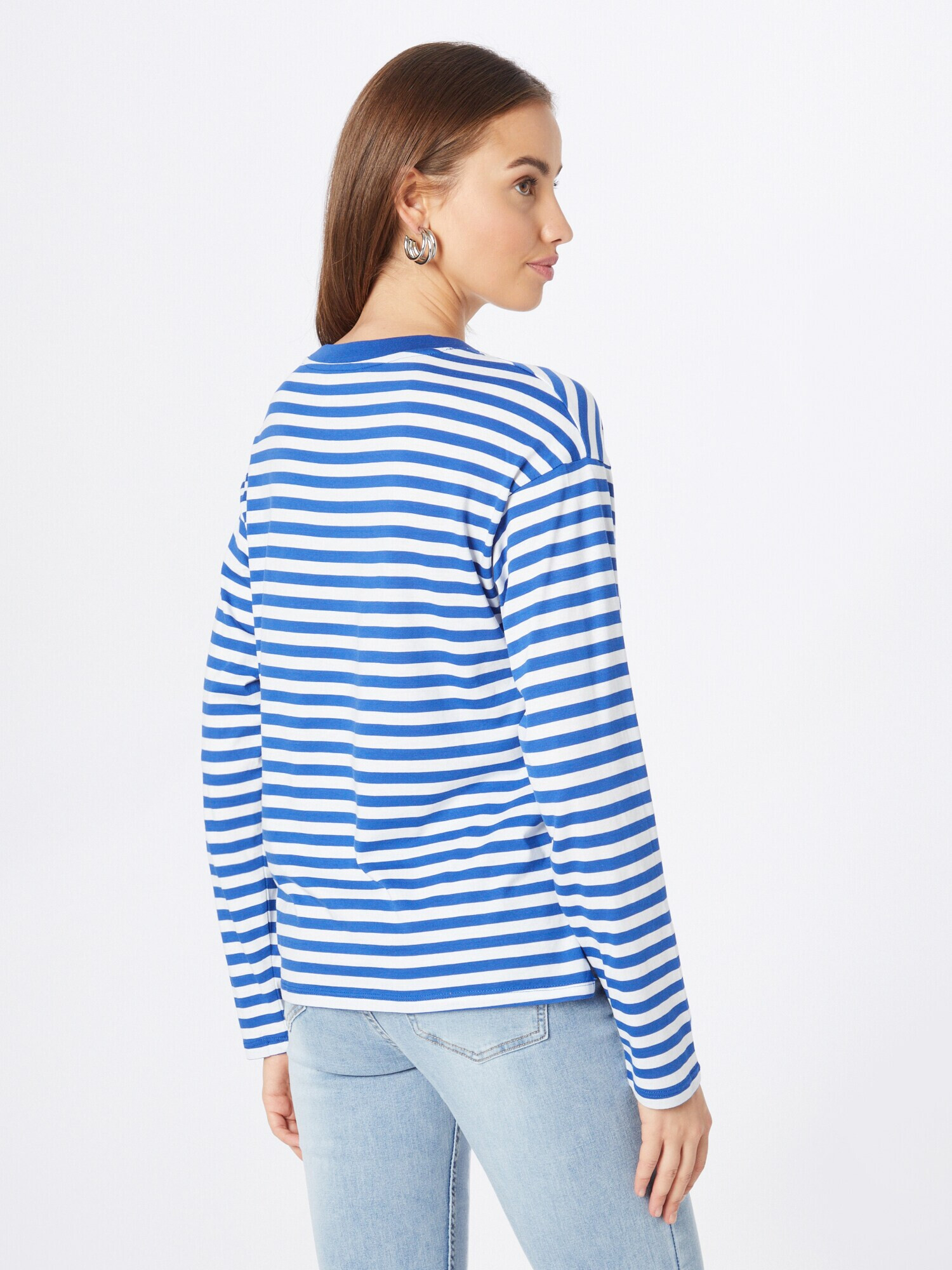 Monki Tricou albastru / alb - Pled.ro