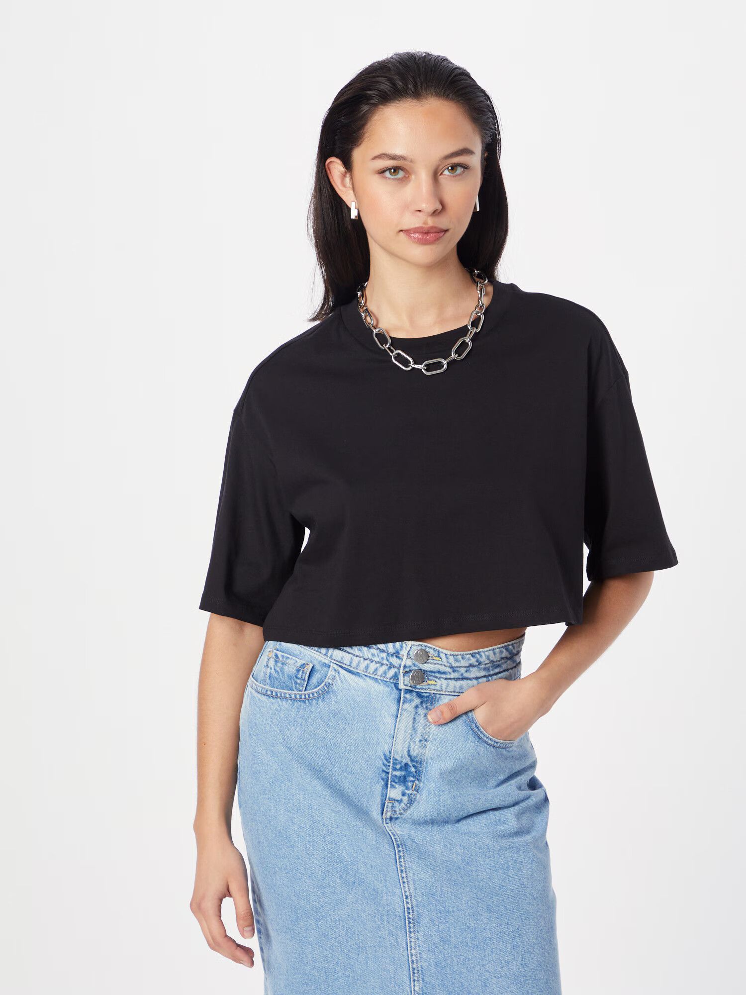 Monki Tricou negru - Pled.ro