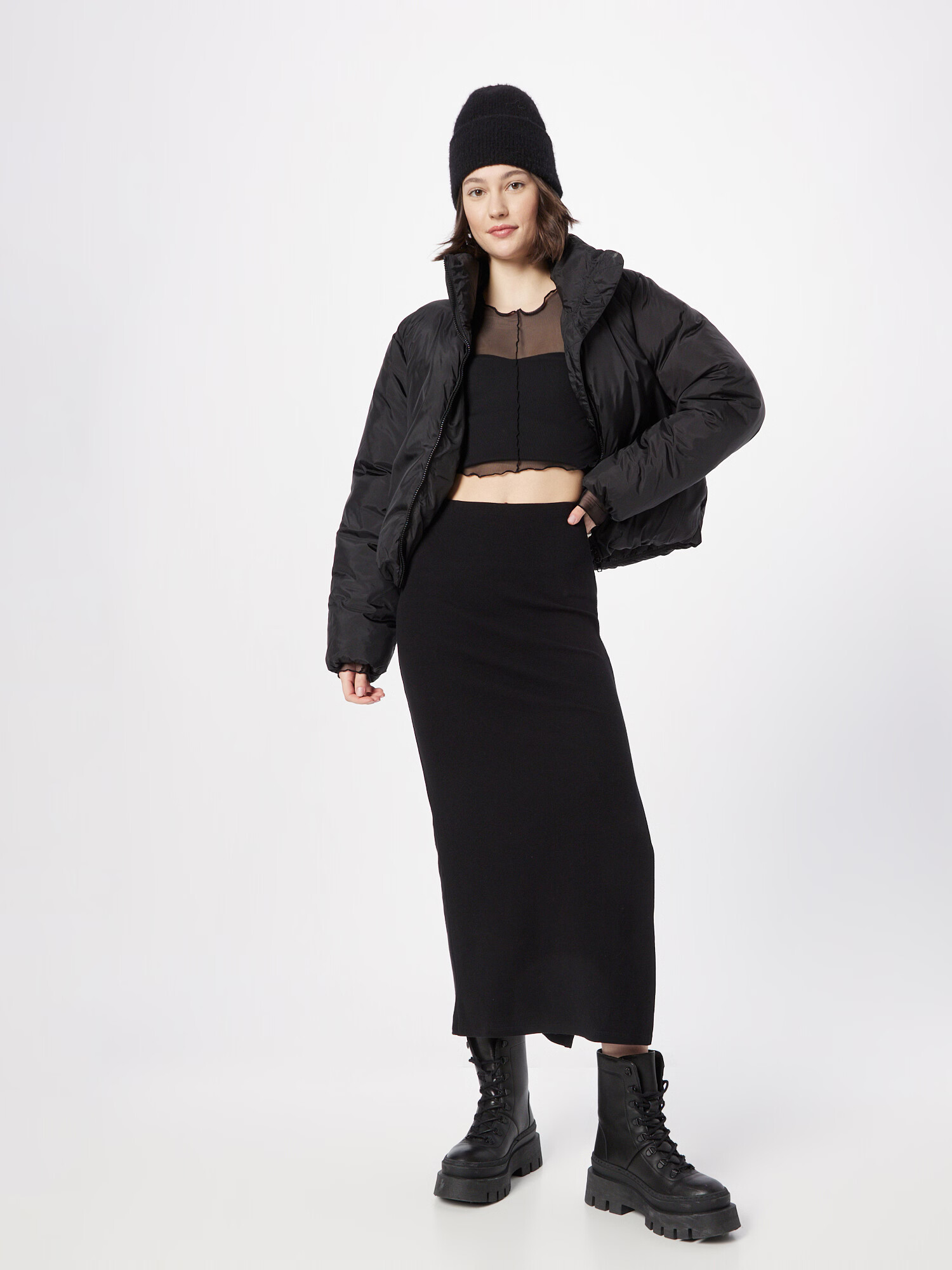 Monki Tricou negru - Pled.ro