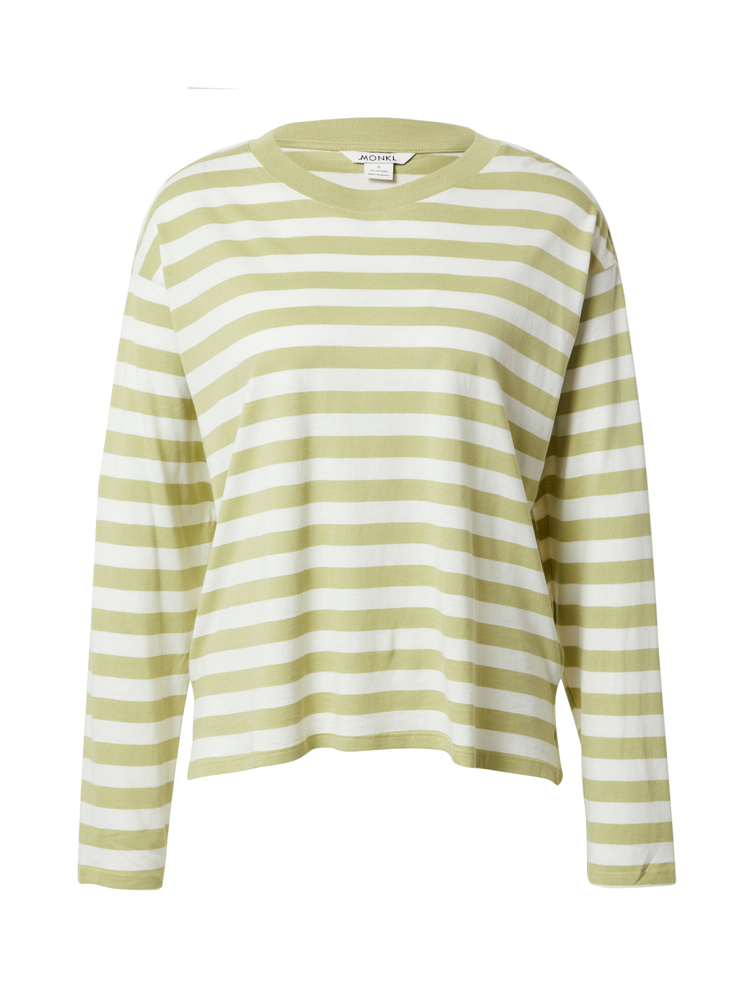 Monki Tricou verde stuf / alb - Pled.ro