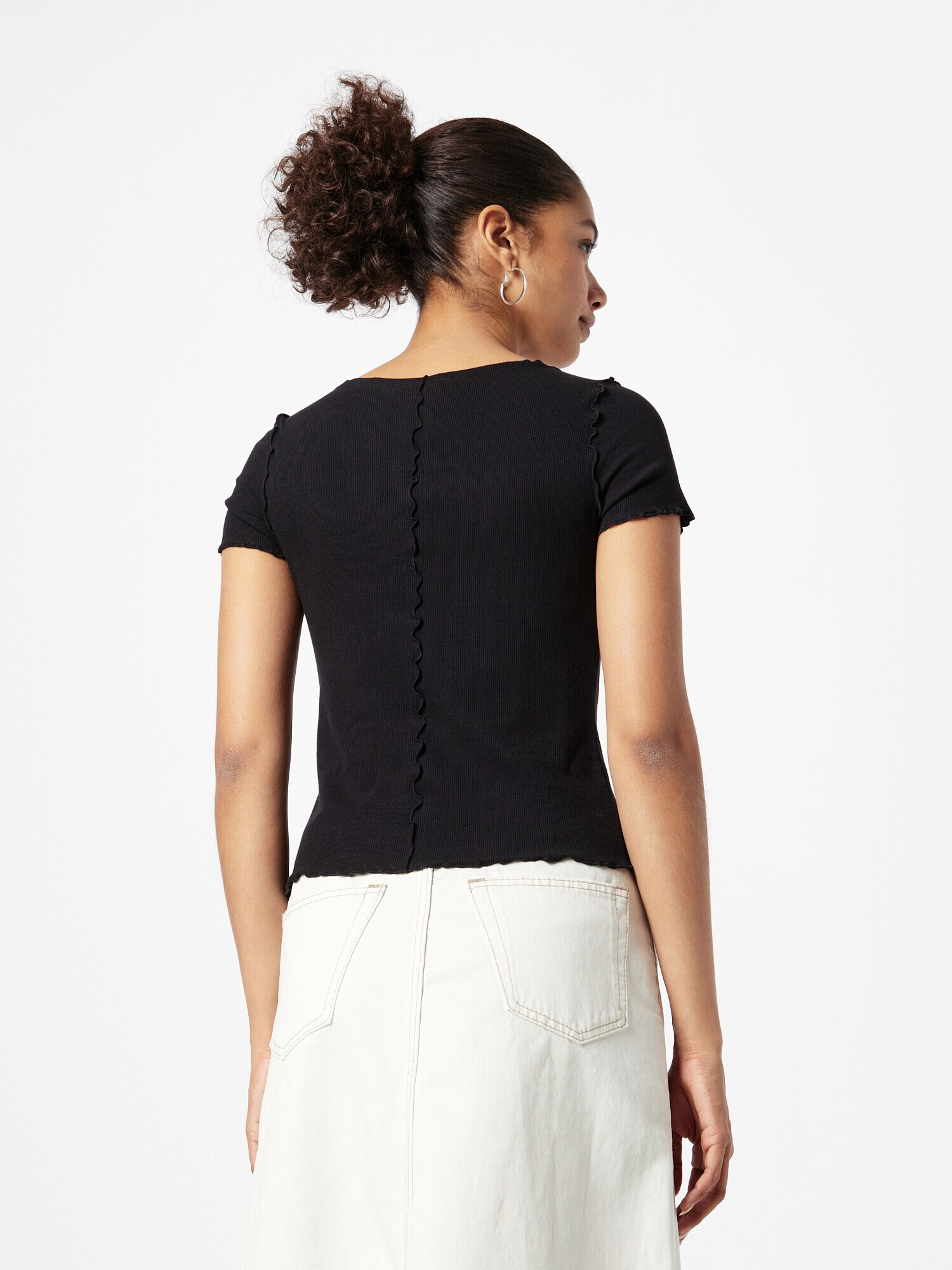 Monki Tricou negru - Pled.ro