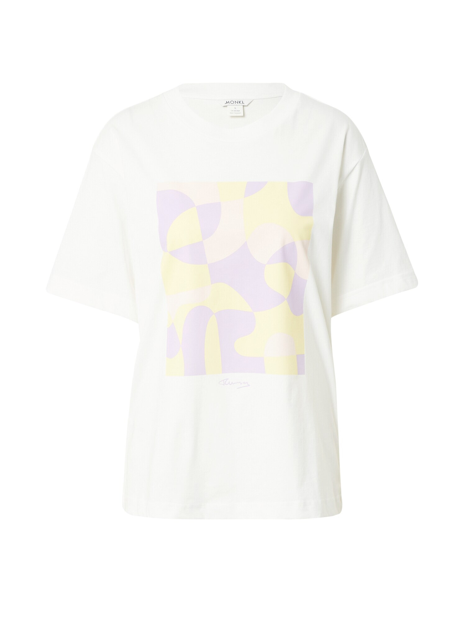 Monki Tricou 'Tovi' crem / galben pastel / mov pastel / alb - Pled.ro