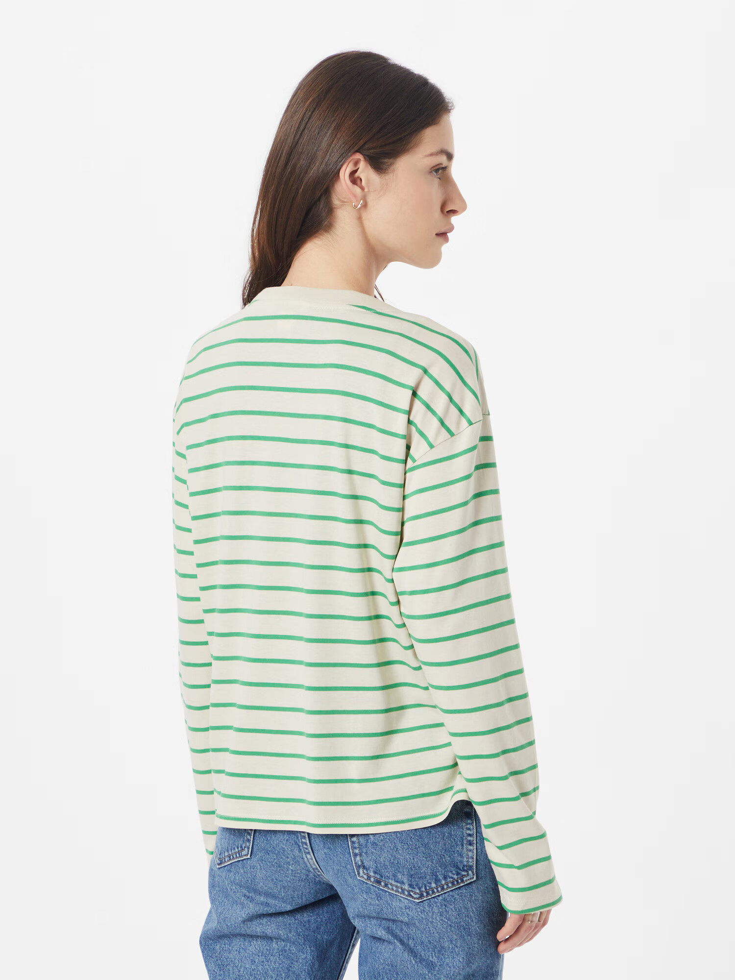 Monki Tricou verde / alb murdar - Pled.ro