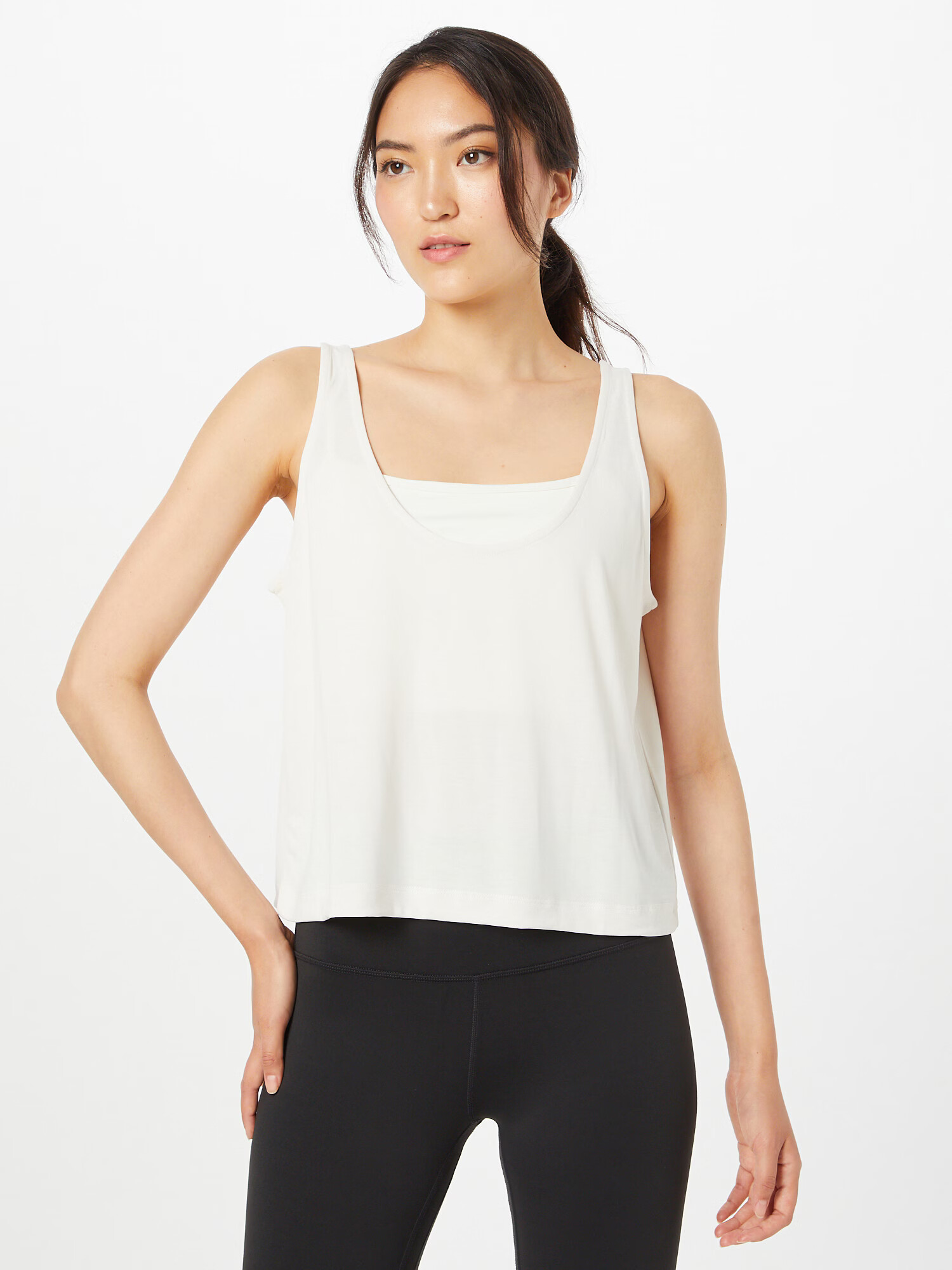 Moonchild Yoga Wear Sport top 'Volume' alb perlat - Pled.ro