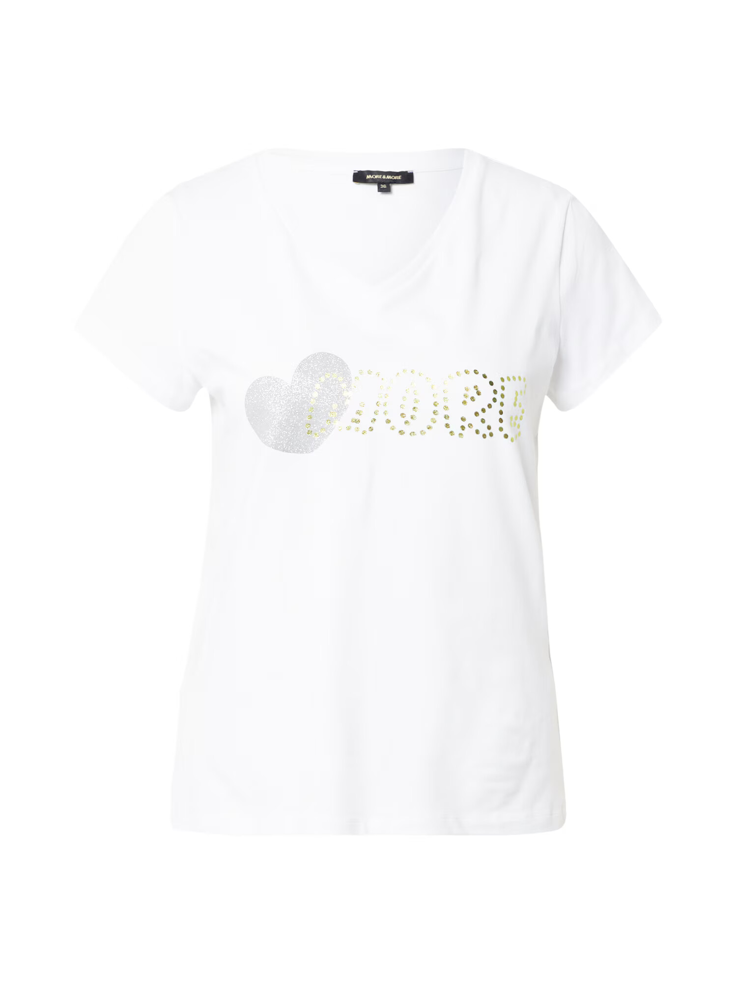 MORE & MORE Tricou auriu / argintiu / alb - Pled.ro