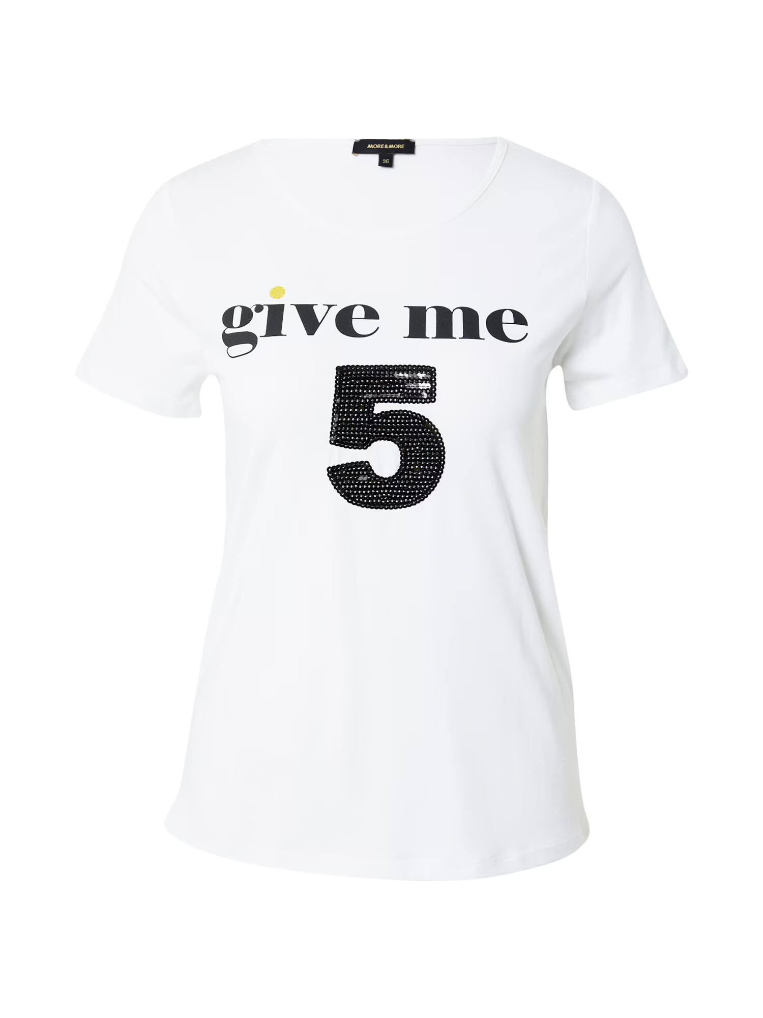 MORE & MORE Tricou galben / negru / alb - Pled.ro