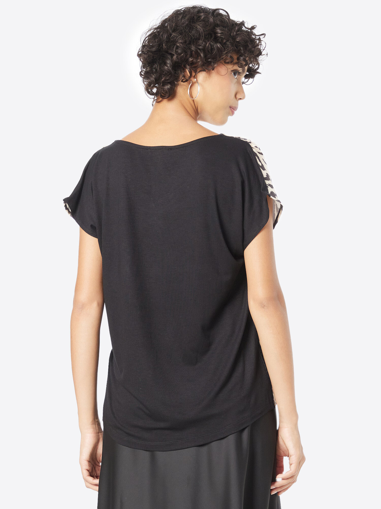 MORE & MORE Tricou negru / alb natural - Pled.ro