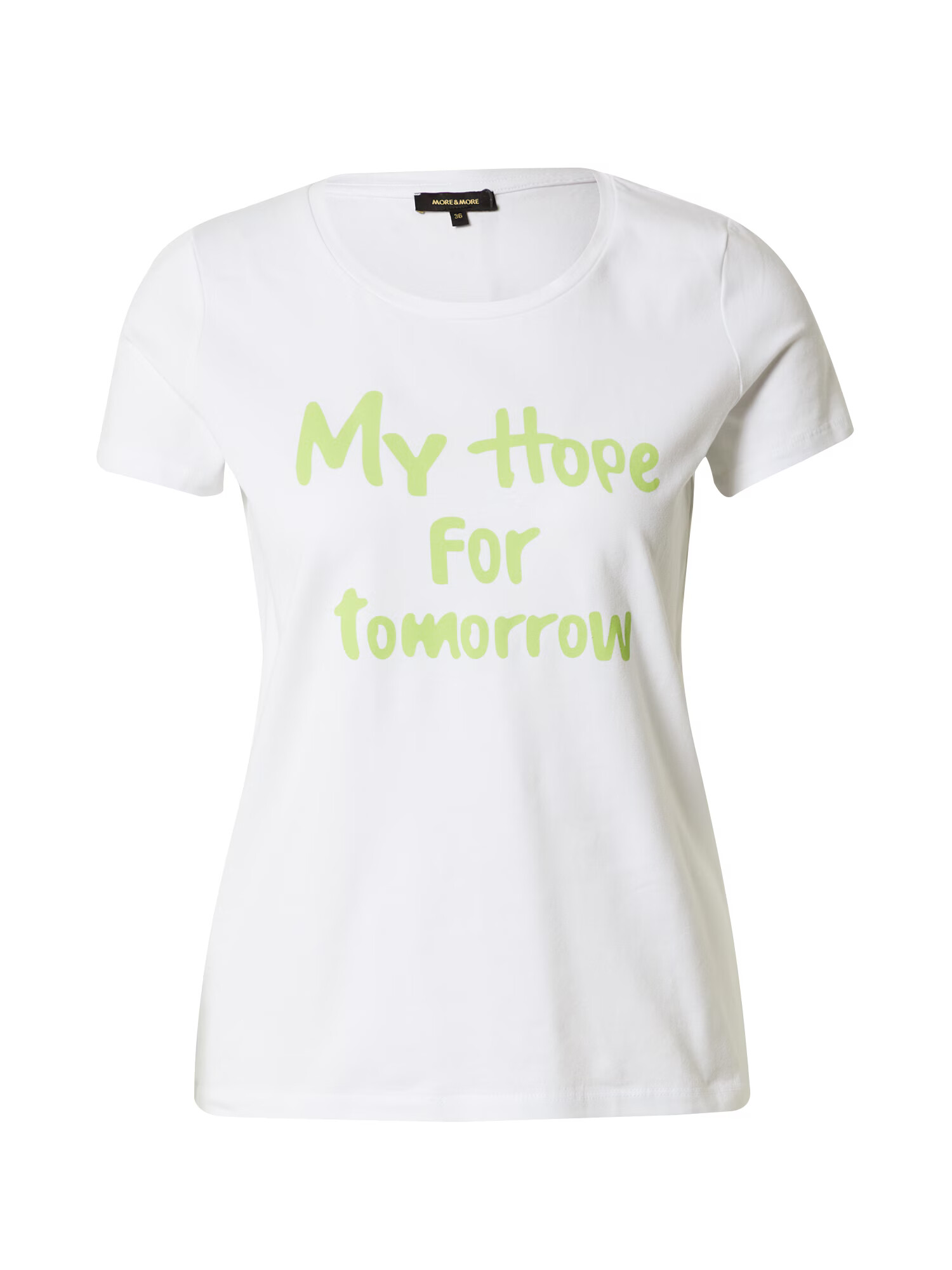 MORE & MORE Tricou verde deschis / alb - Pled.ro