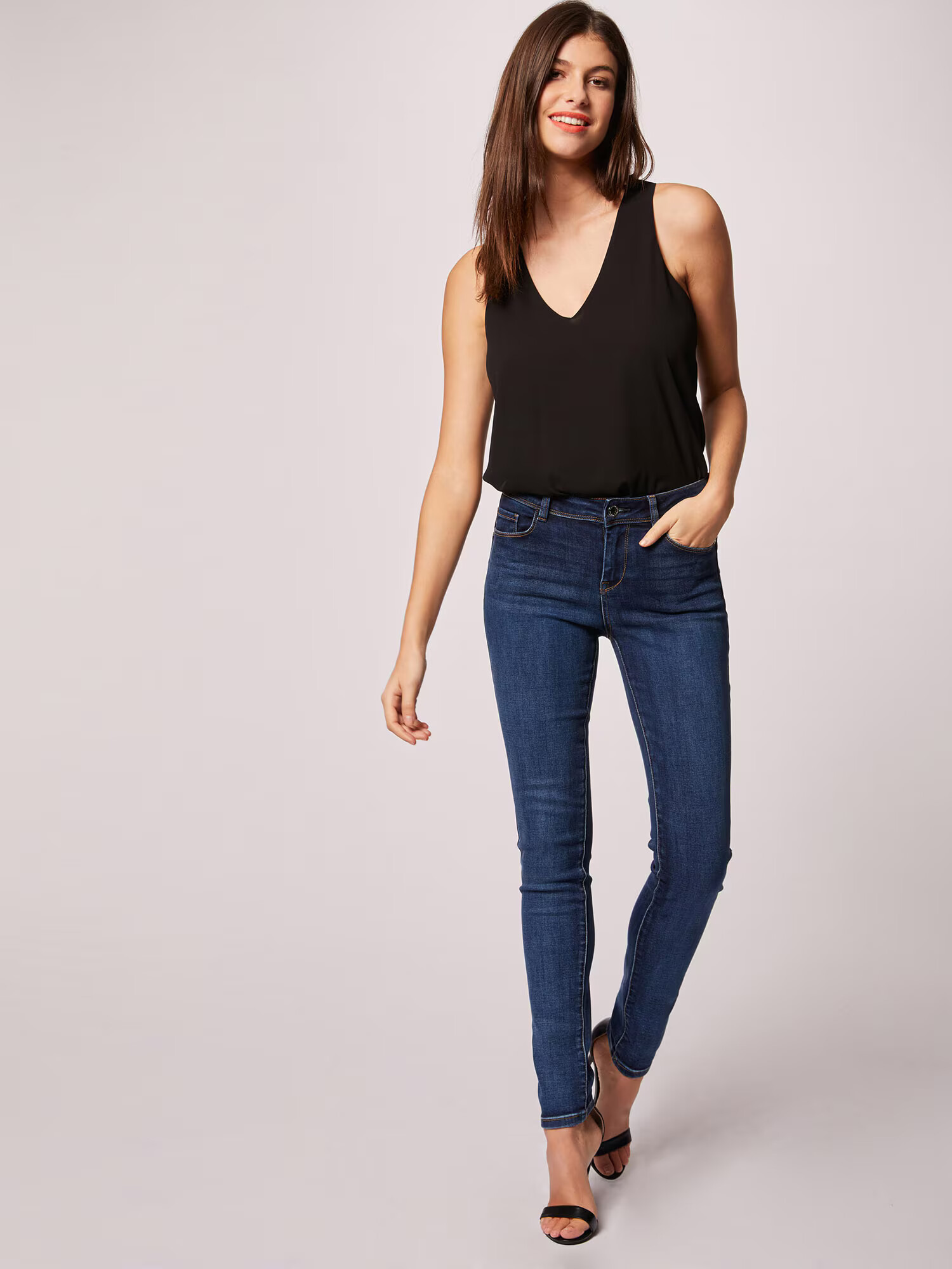 Morgan Jeans 'Pom' albastru denim - Pled.ro