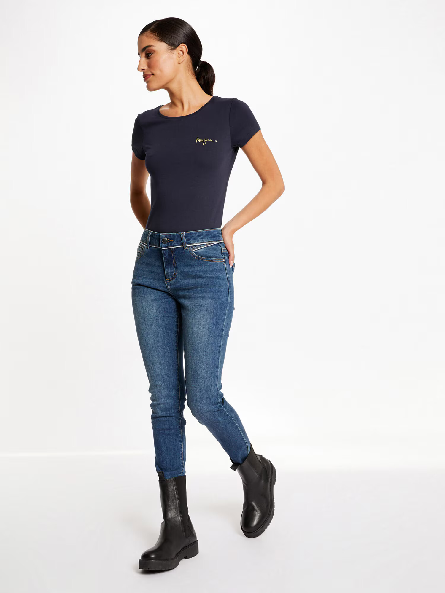 Morgan Jeans 'POMELO' albastru denim - Pled.ro