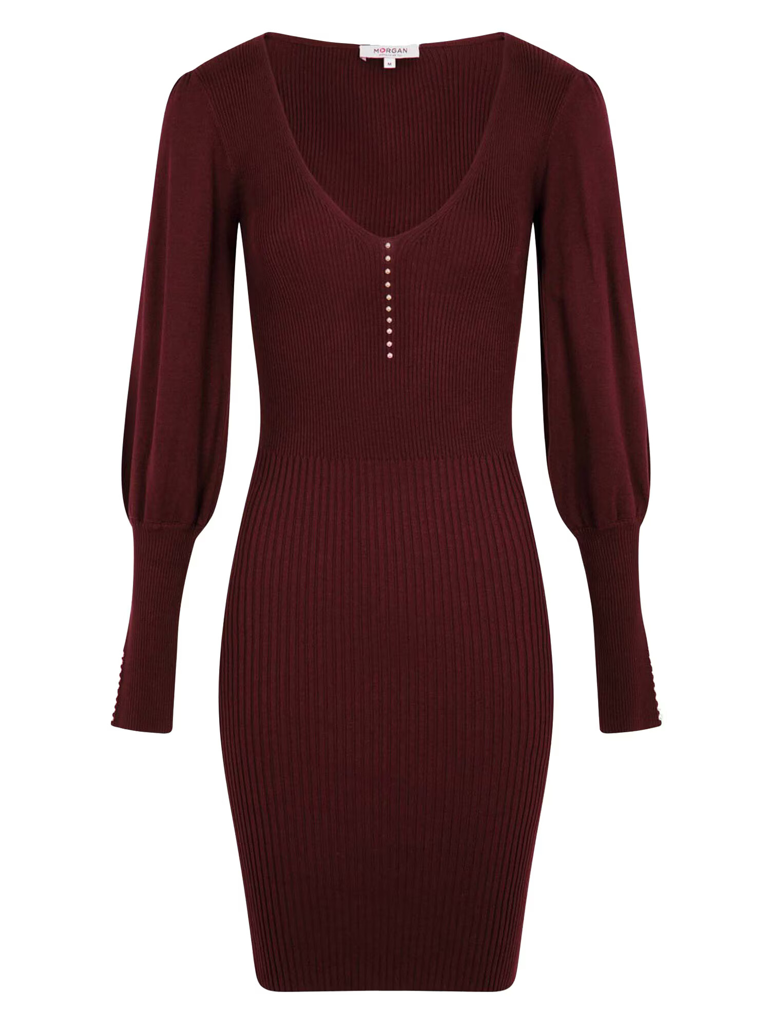 Morgan Rochie tricotat roșu burgundy - Pled.ro