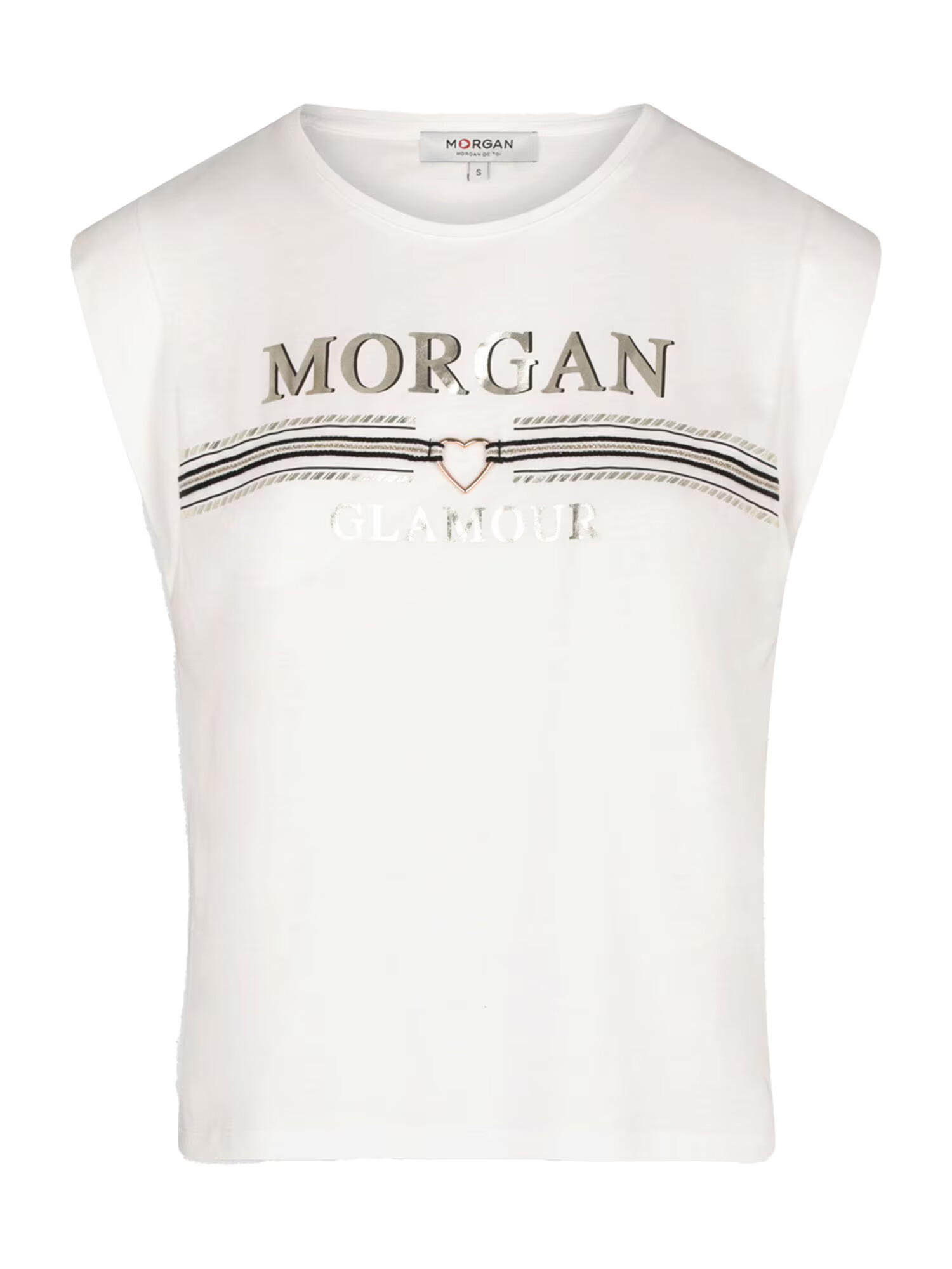 Morgan Tricou auriu / negru / alb murdar - Pled.ro