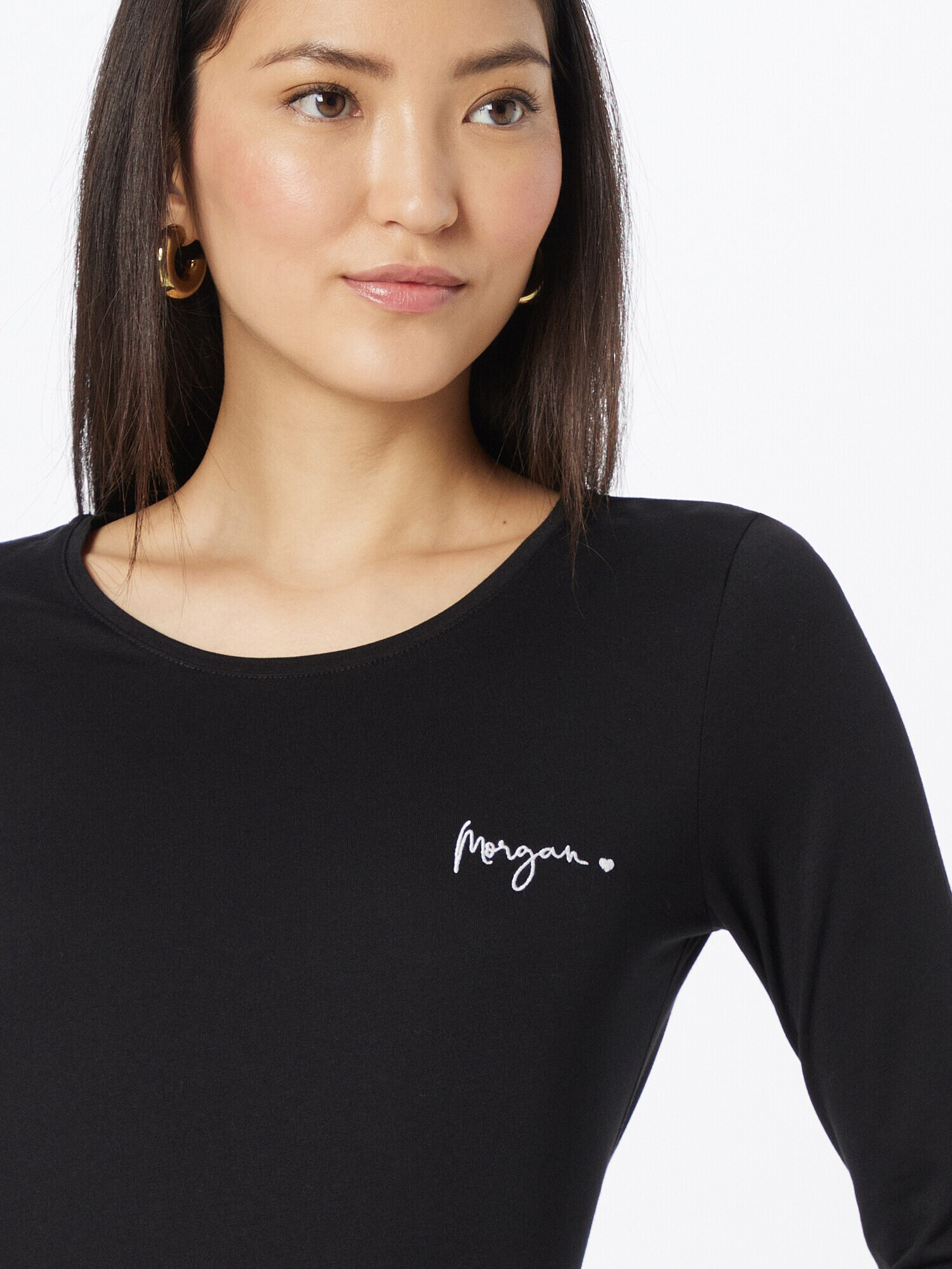 Morgan Tricou 'COEUR' negru / alb - Pled.ro