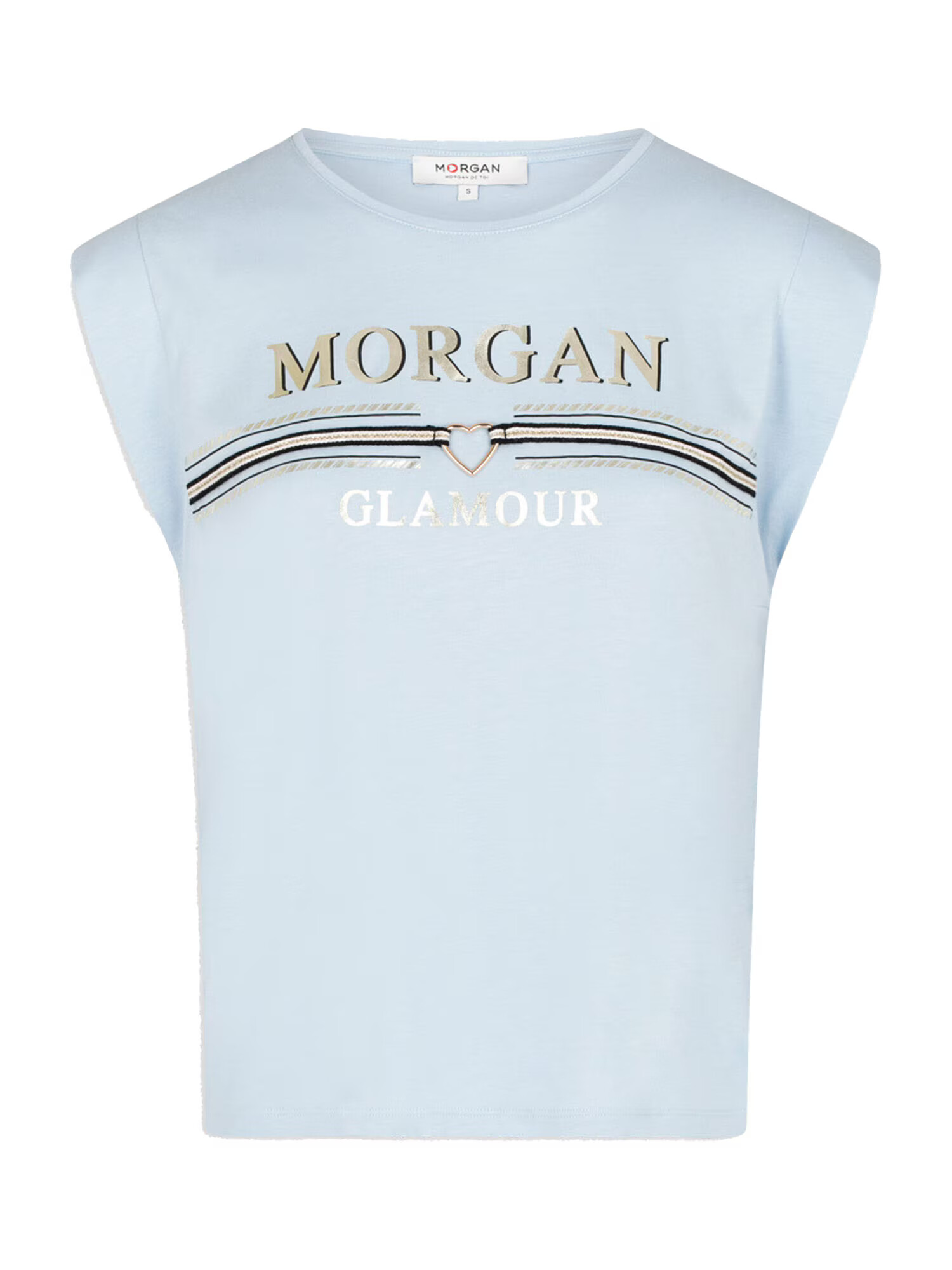 Morgan Tricou 'DCOU' albastru deschis / auriu / negru - Pled.ro