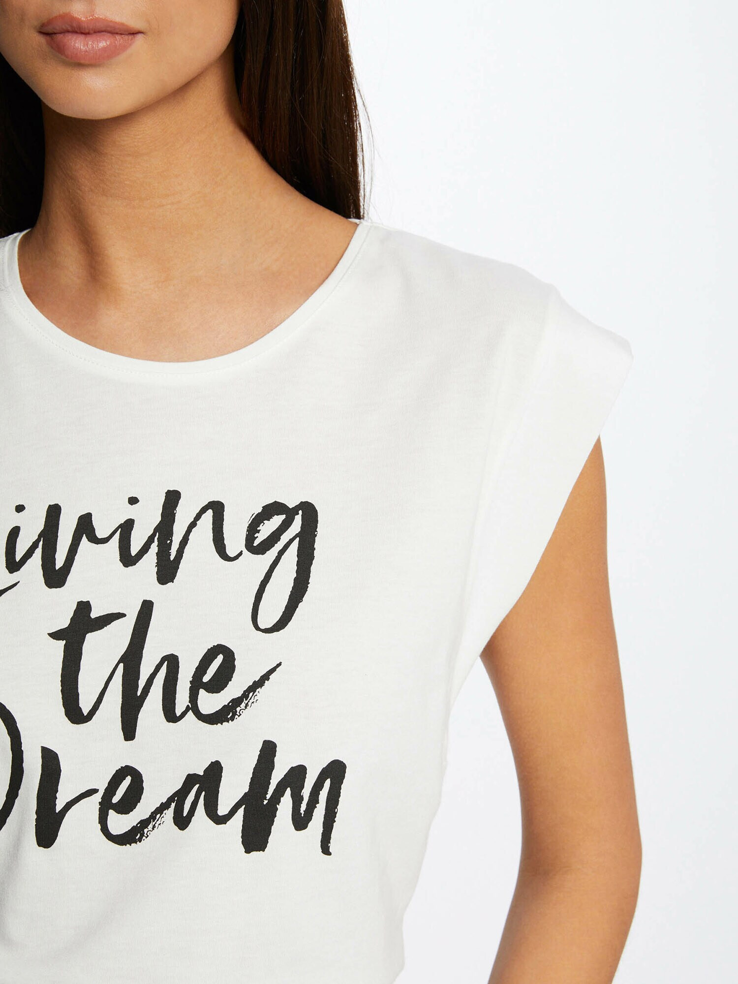 Morgan Tricou 'DREAM' negru / alb murdar - Pled.ro