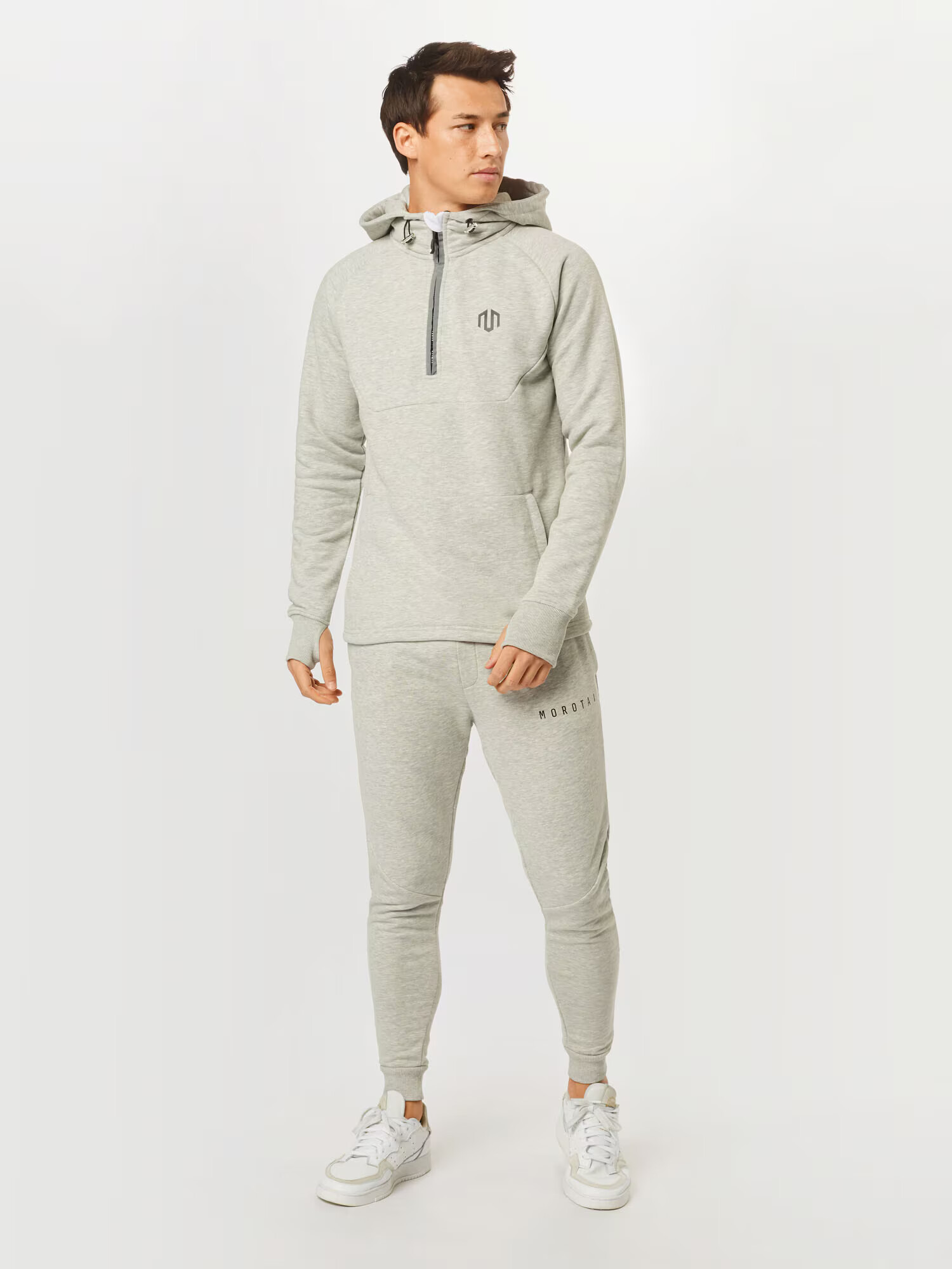 MOROTAI Pulovere sport ' Neotech Zip Hoodie ' gri deschis - Pled.ro