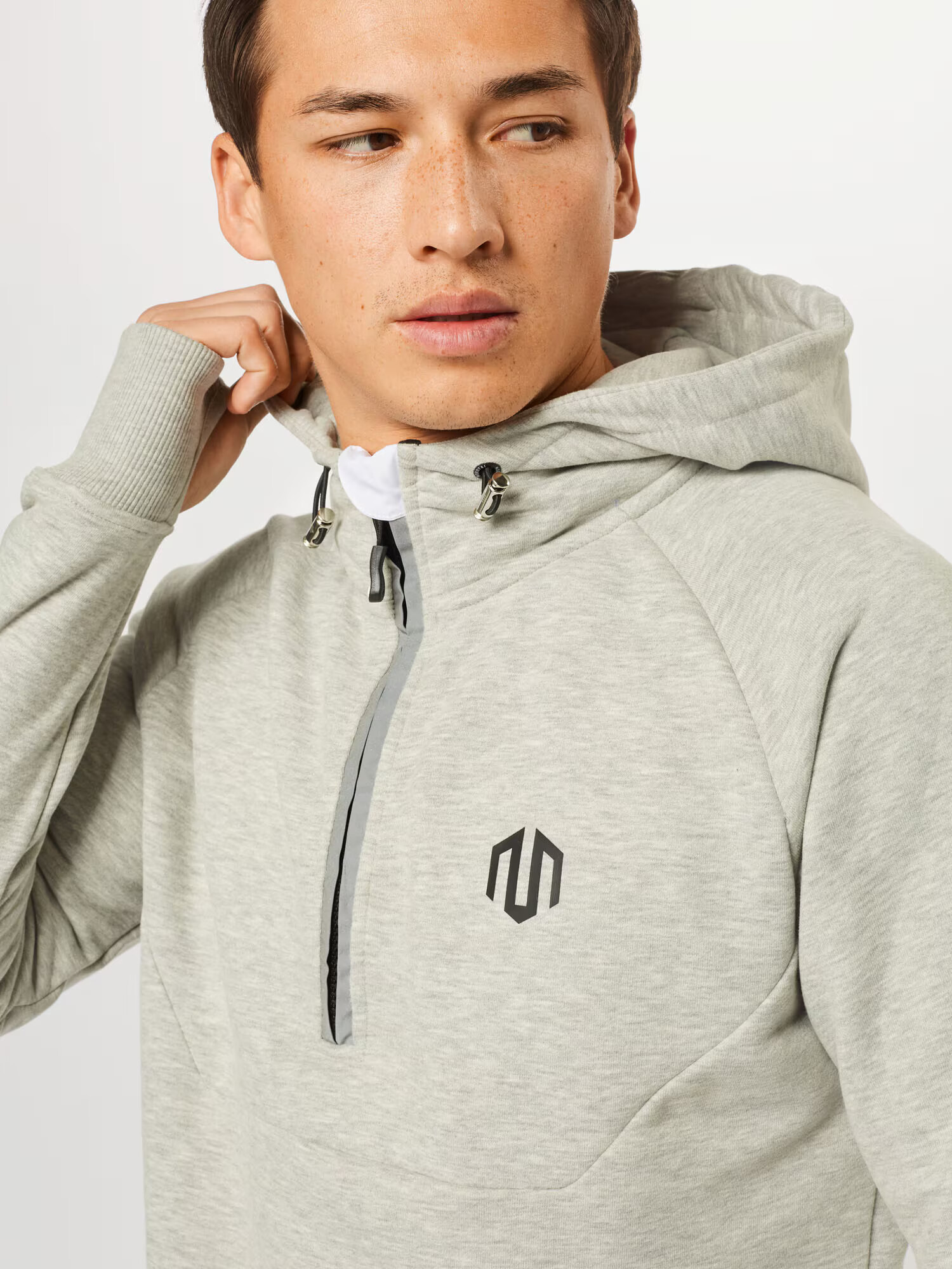 MOROTAI Pulovere sport ' Neotech Zip Hoodie ' gri deschis - Pled.ro