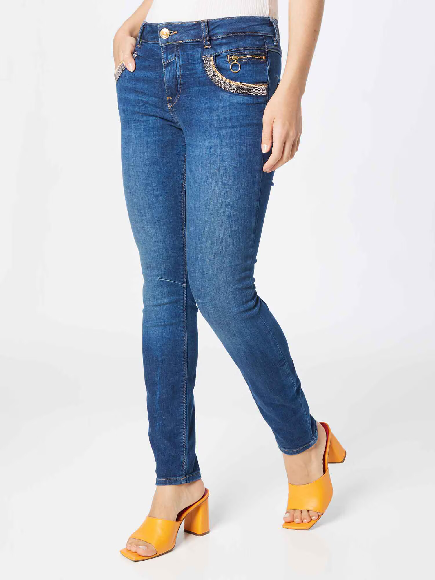 MOS MOSH Jeans bej deschis / albastru denim - Pled.ro