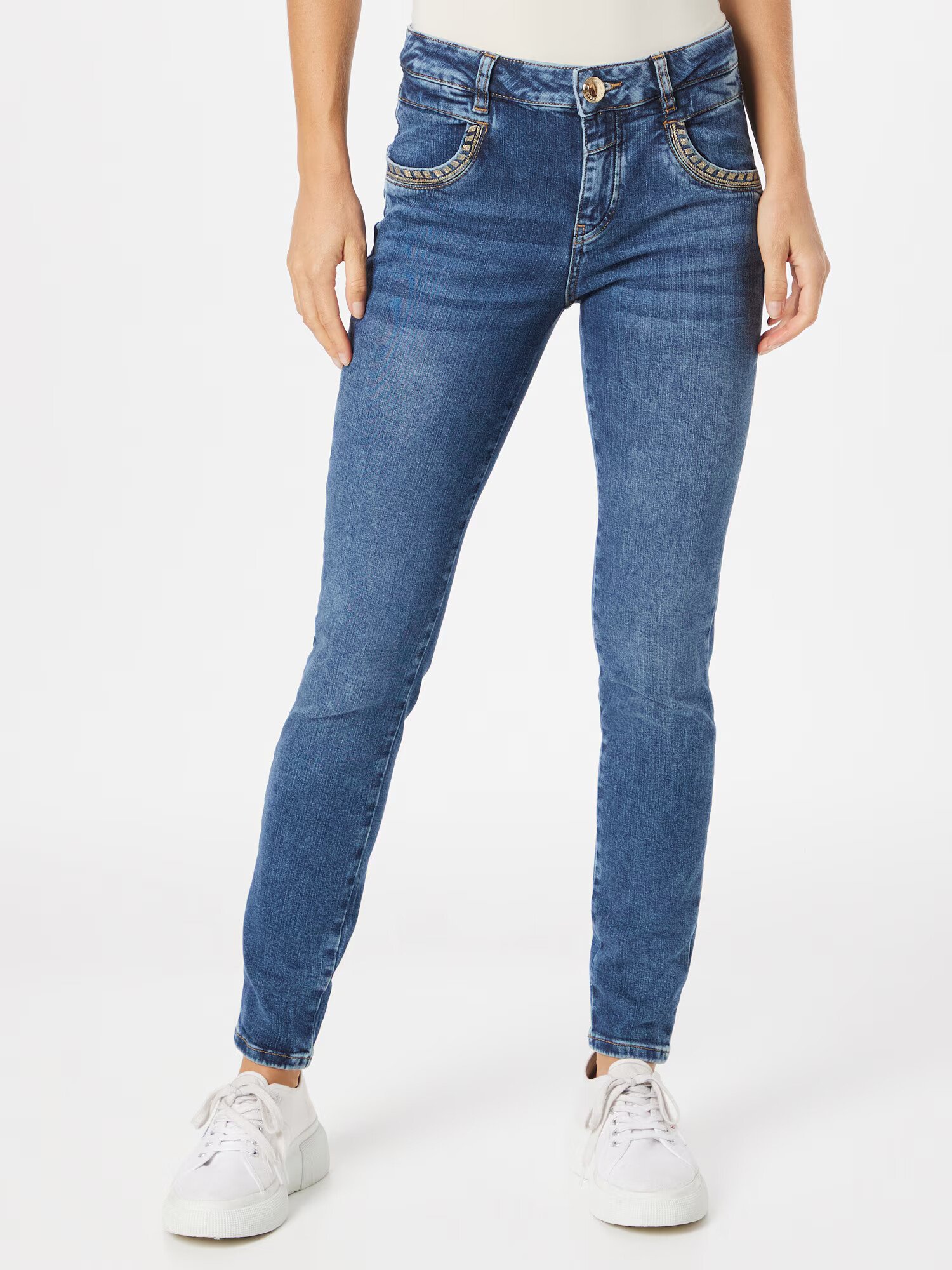 MOS MOSH Jeans albastru denim - Pled.ro