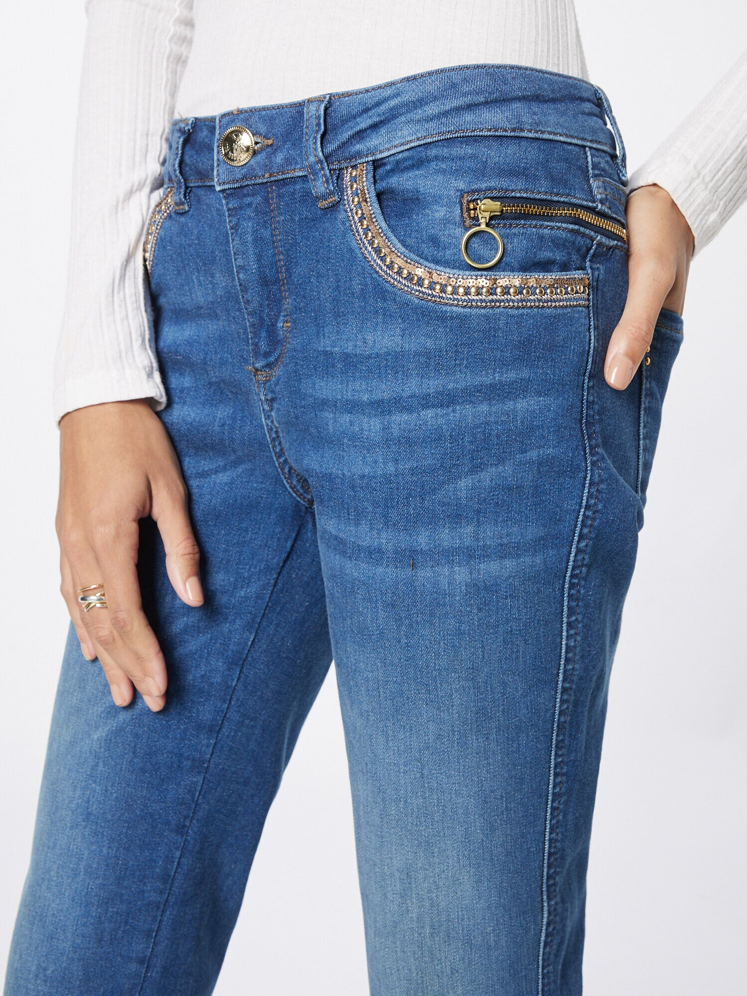 MOS MOSH Jeans albastru denim - Pled.ro