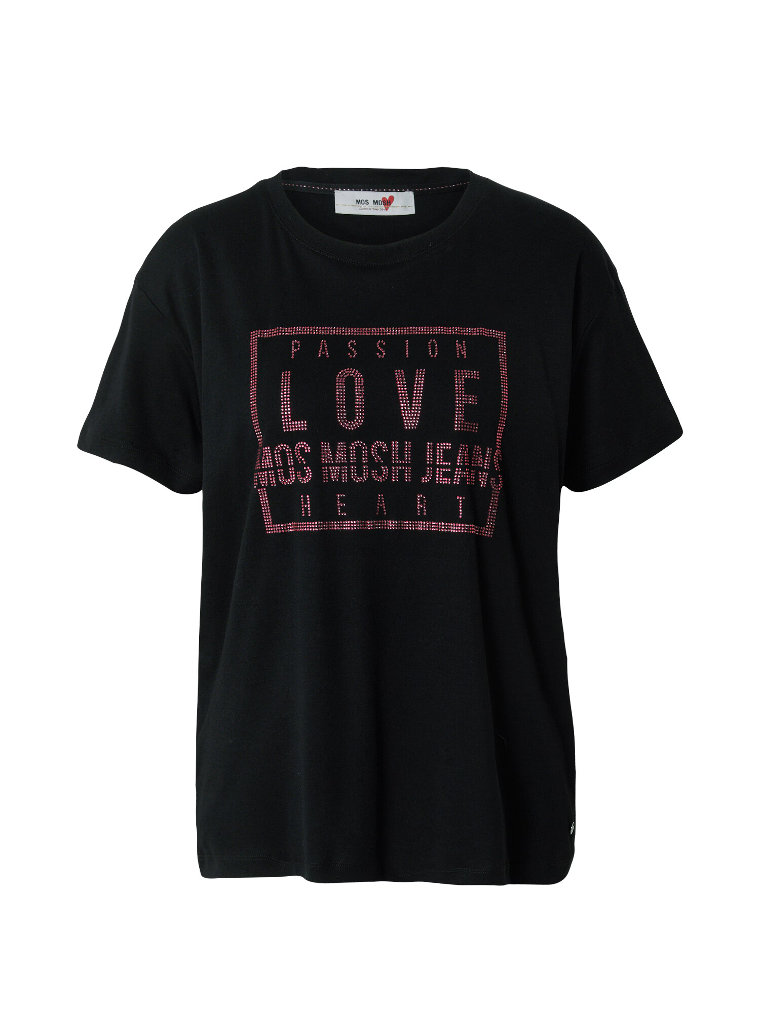 MOS MOSH Tricou roz deschis / negru - Pled.ro