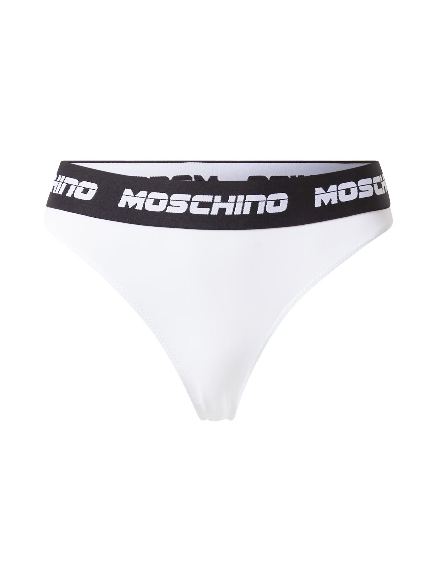 Moschino Underwear Tanga 'Perizoma' negru / alb - Pled.ro