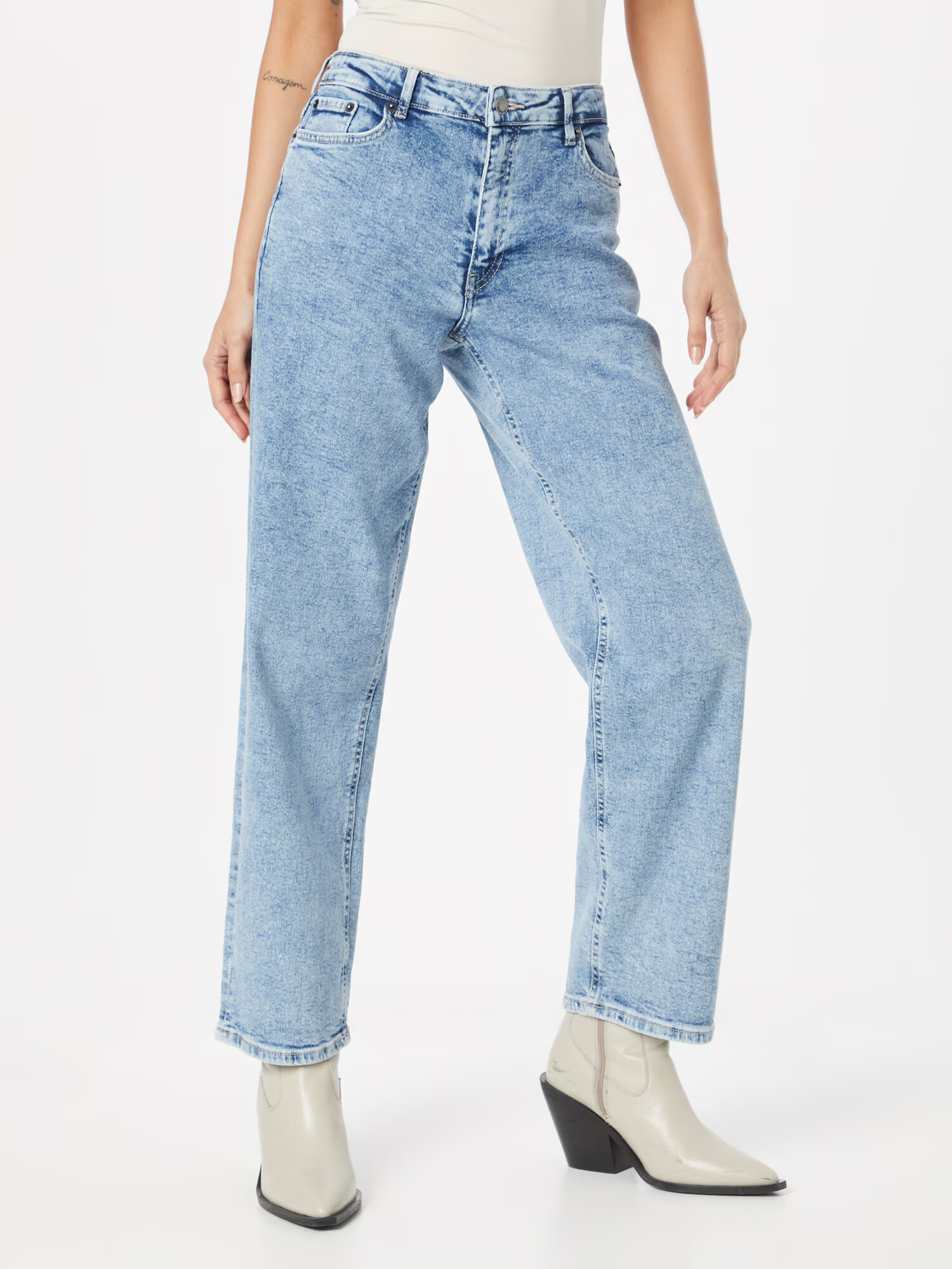 MOSS COPENHAGEN Jeans 'Eike Rikka' albastru denim - Pled.ro