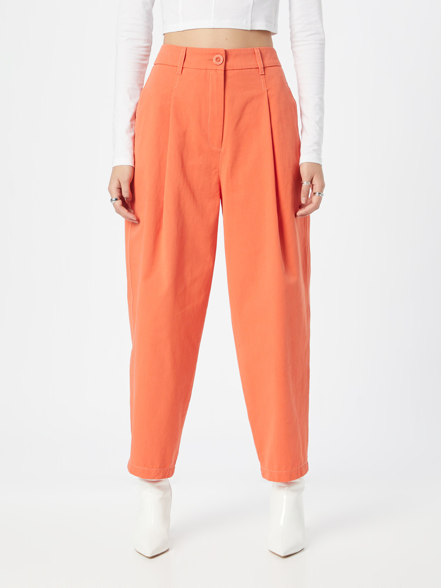 MOSS COPENHAGEN Pantaloni cutați portocaliu - Pled.ro