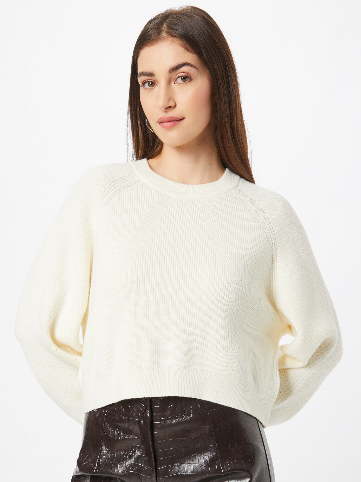 MOSS COPENHAGEN Pulover crem - Pled.ro