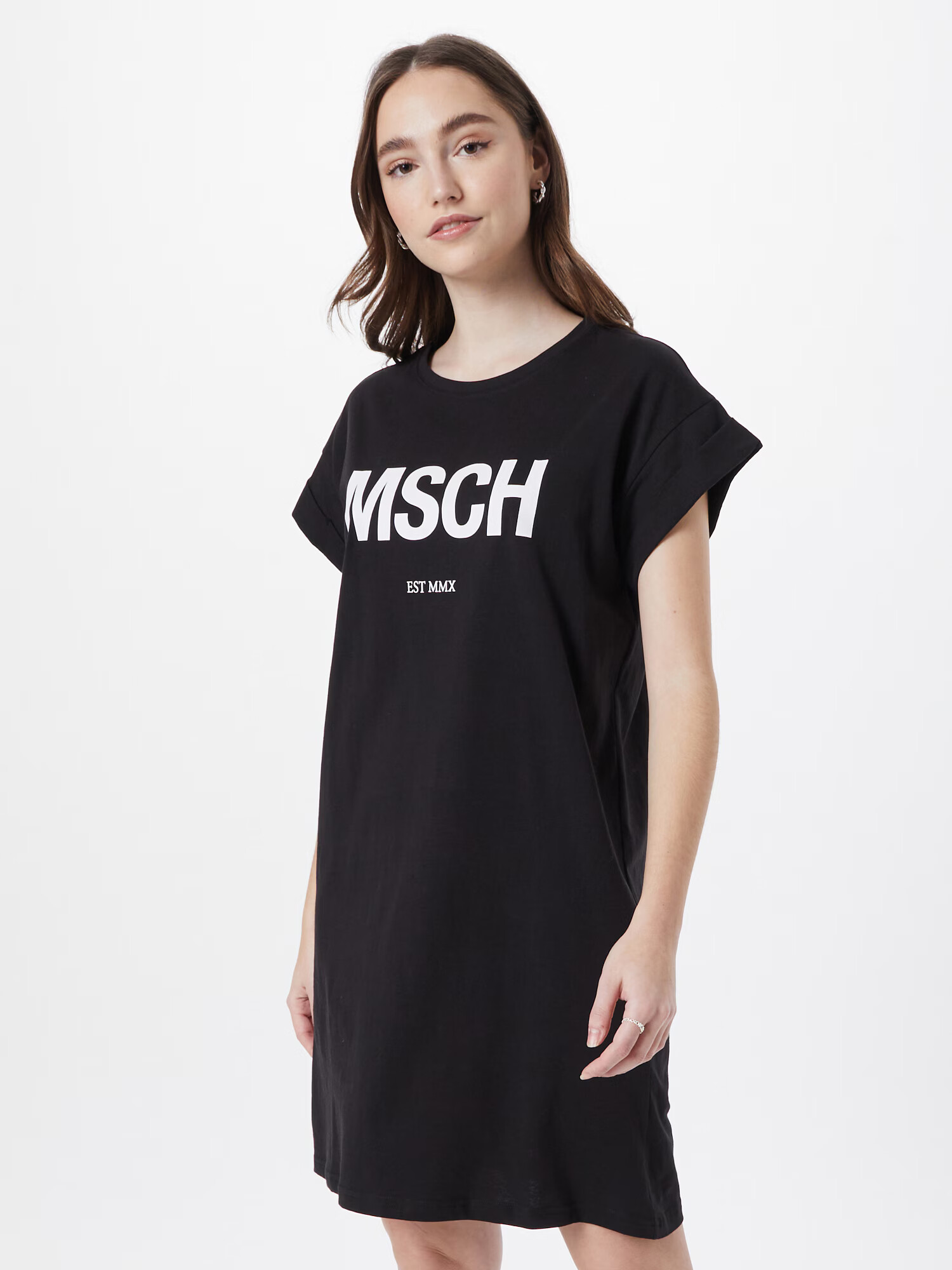 MOSS COPENHAGEN Rochie 'Alvidera' negru / alb - Pled.ro