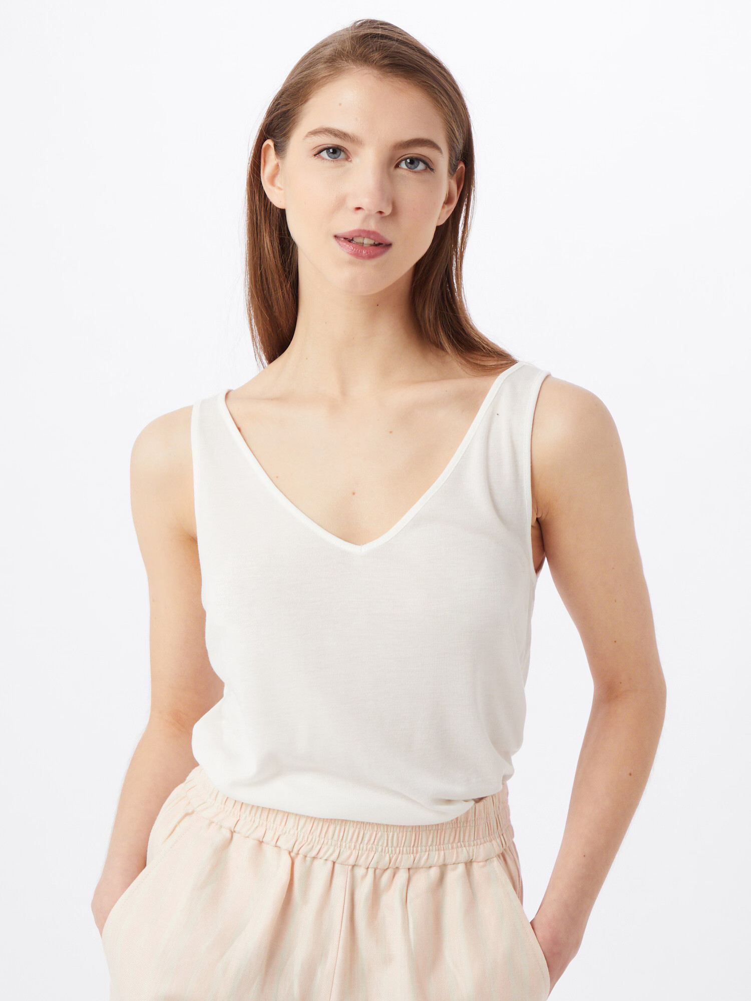 MOSS COPENHAGEN Top alb - Pled.ro