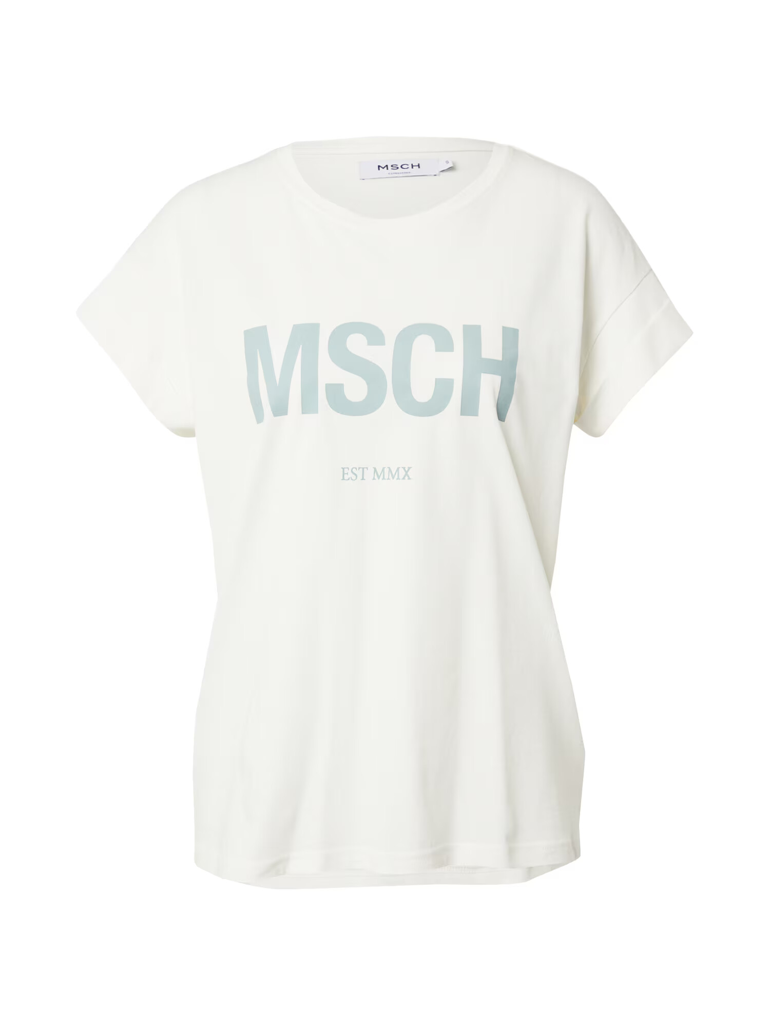 MOSS COPENHAGEN Tricou 'Alva' albastru deschis / alb - Pled.ro