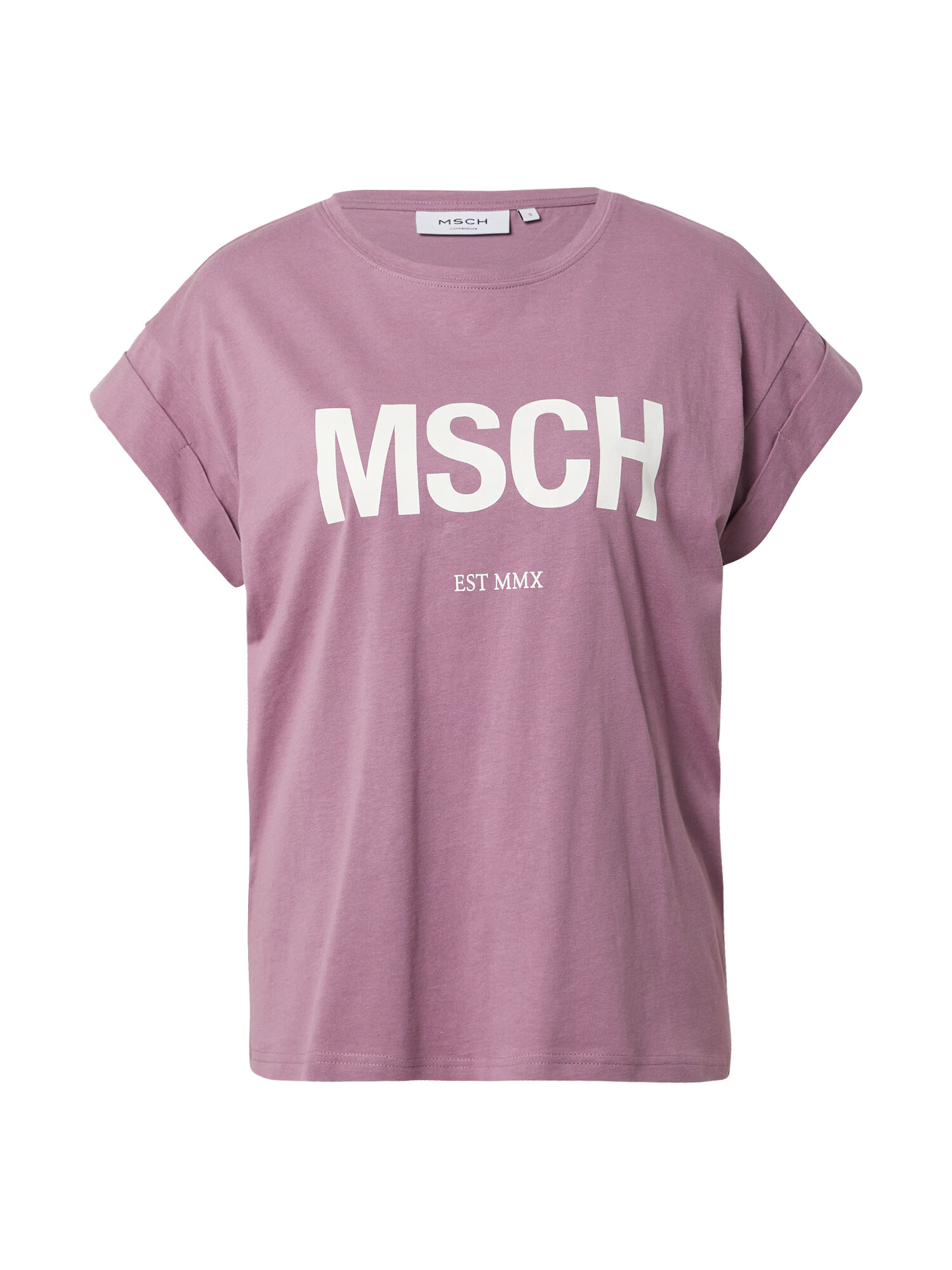 MOSS COPENHAGEN Tricou 'Alva' lila / alb - Pled.ro