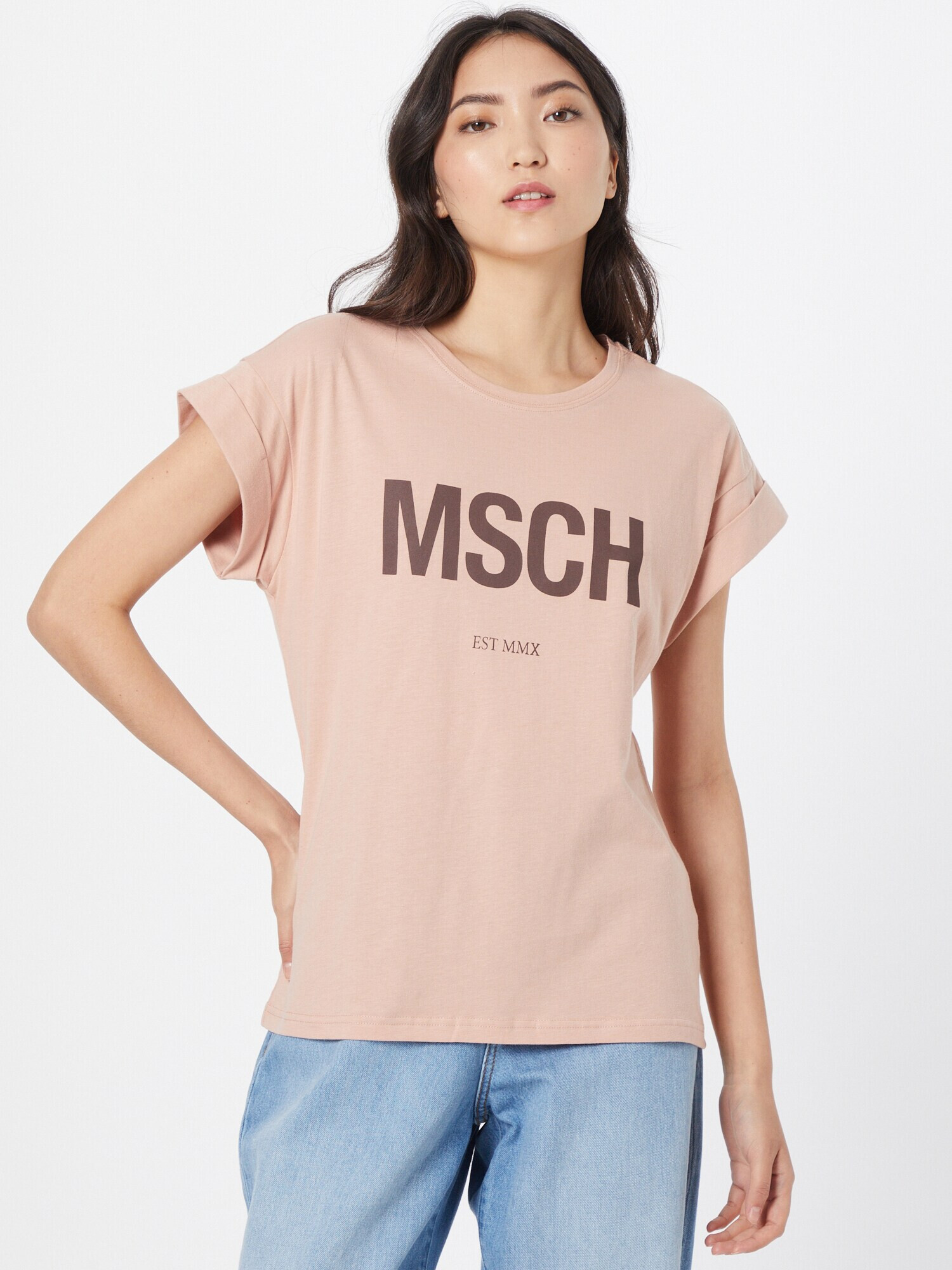 MOSS COPENHAGEN Tricou 'Alva' maro / roz pastel - Pled.ro