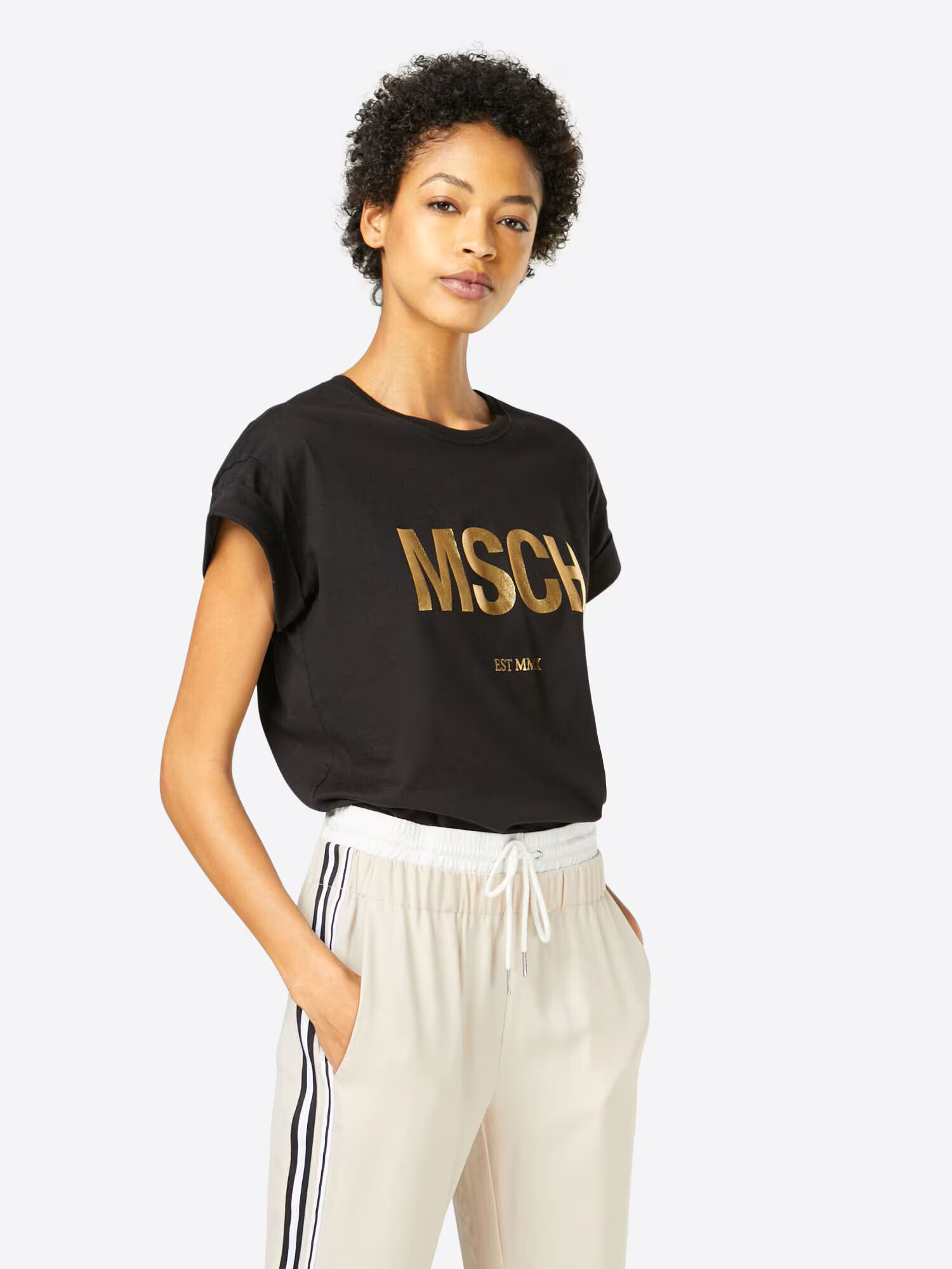 MOSS COPENHAGEN Tricou 'Alva' negru - Pled.ro