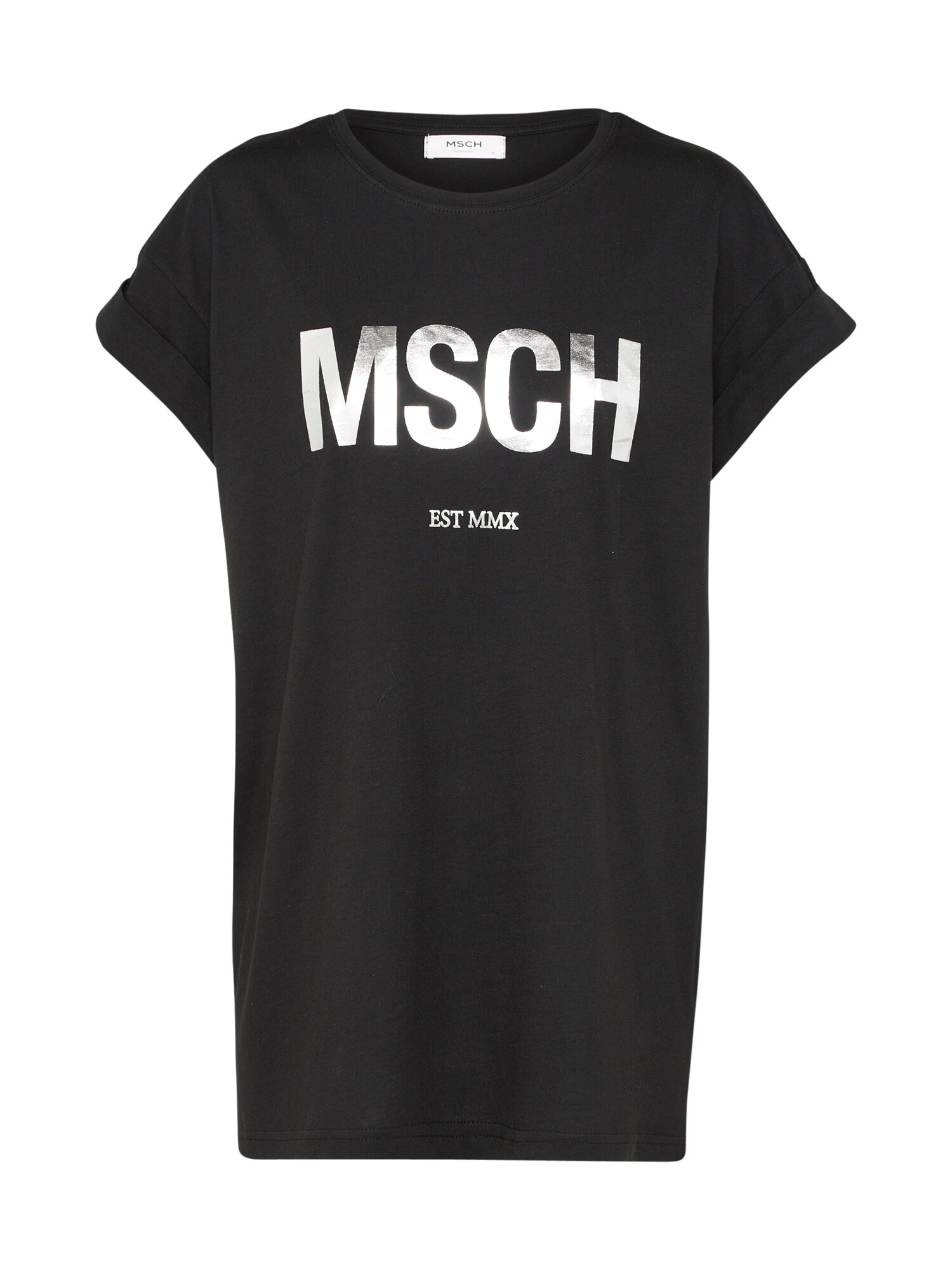 MOSS COPENHAGEN Tricou 'Alva' negru / argintiu - Pled.ro