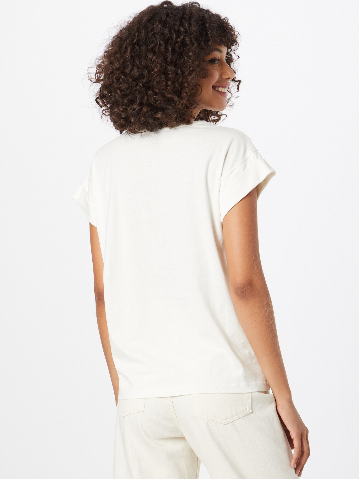 MOSS COPENHAGEN Tricou 'Alva' oliv / alb murdar - Pled.ro