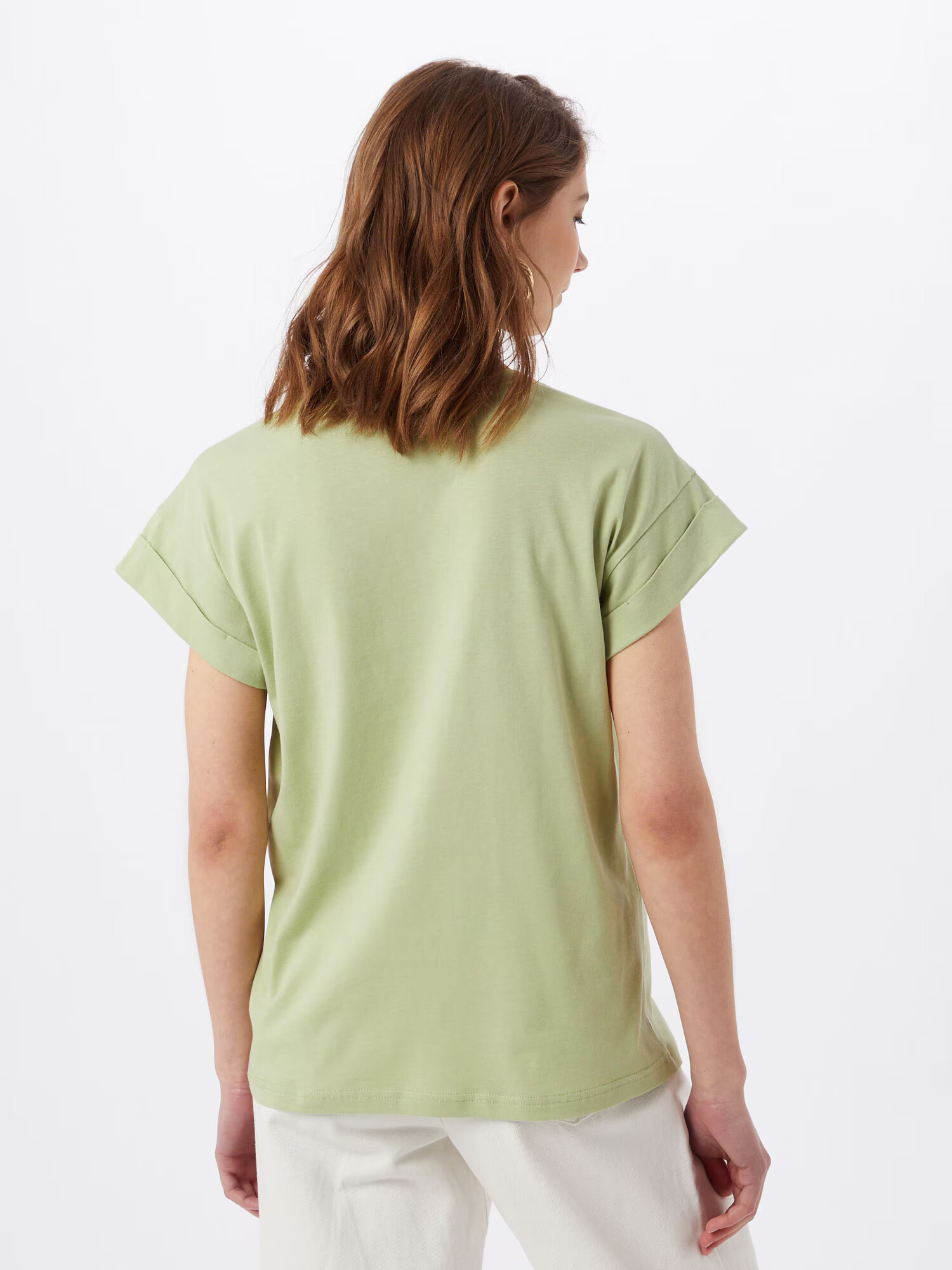 MOSS COPENHAGEN Tricou 'Alva' verde deschis / alb - Pled.ro