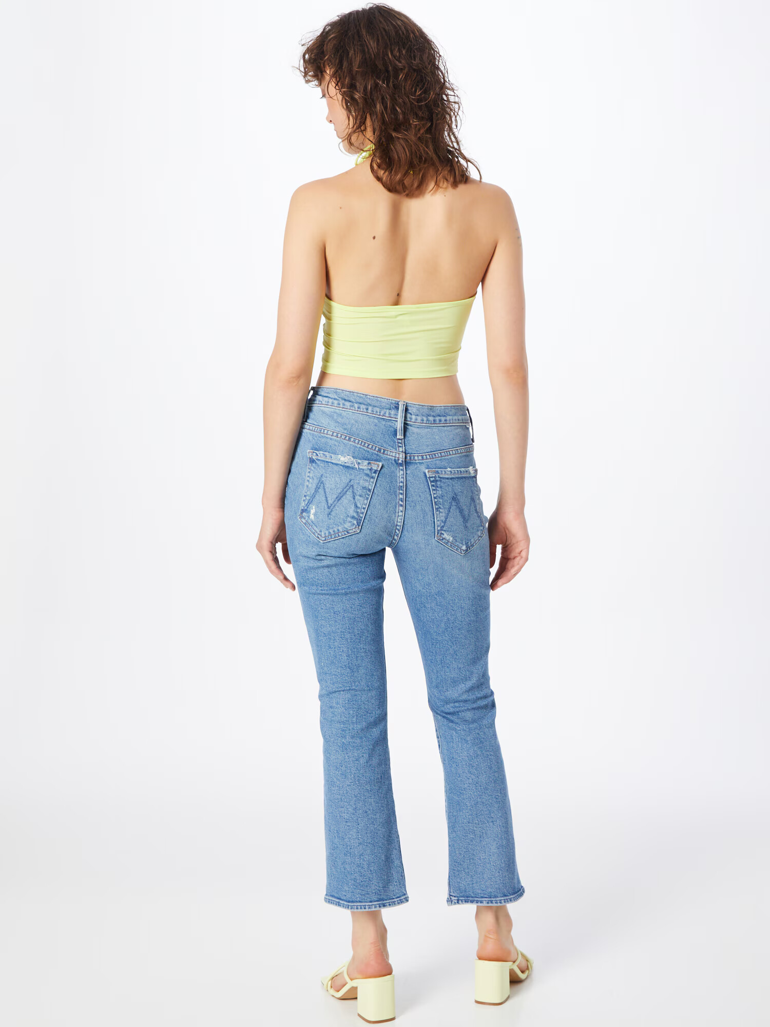 MOTHER Jeans albastru denim - Pled.ro