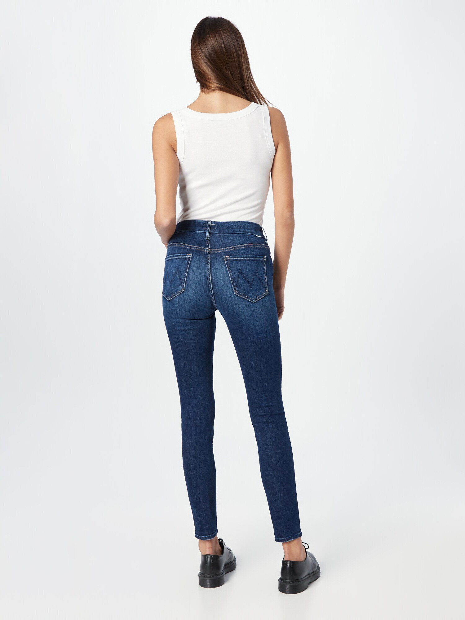 MOTHER Jeans albastru denim - Pled.ro