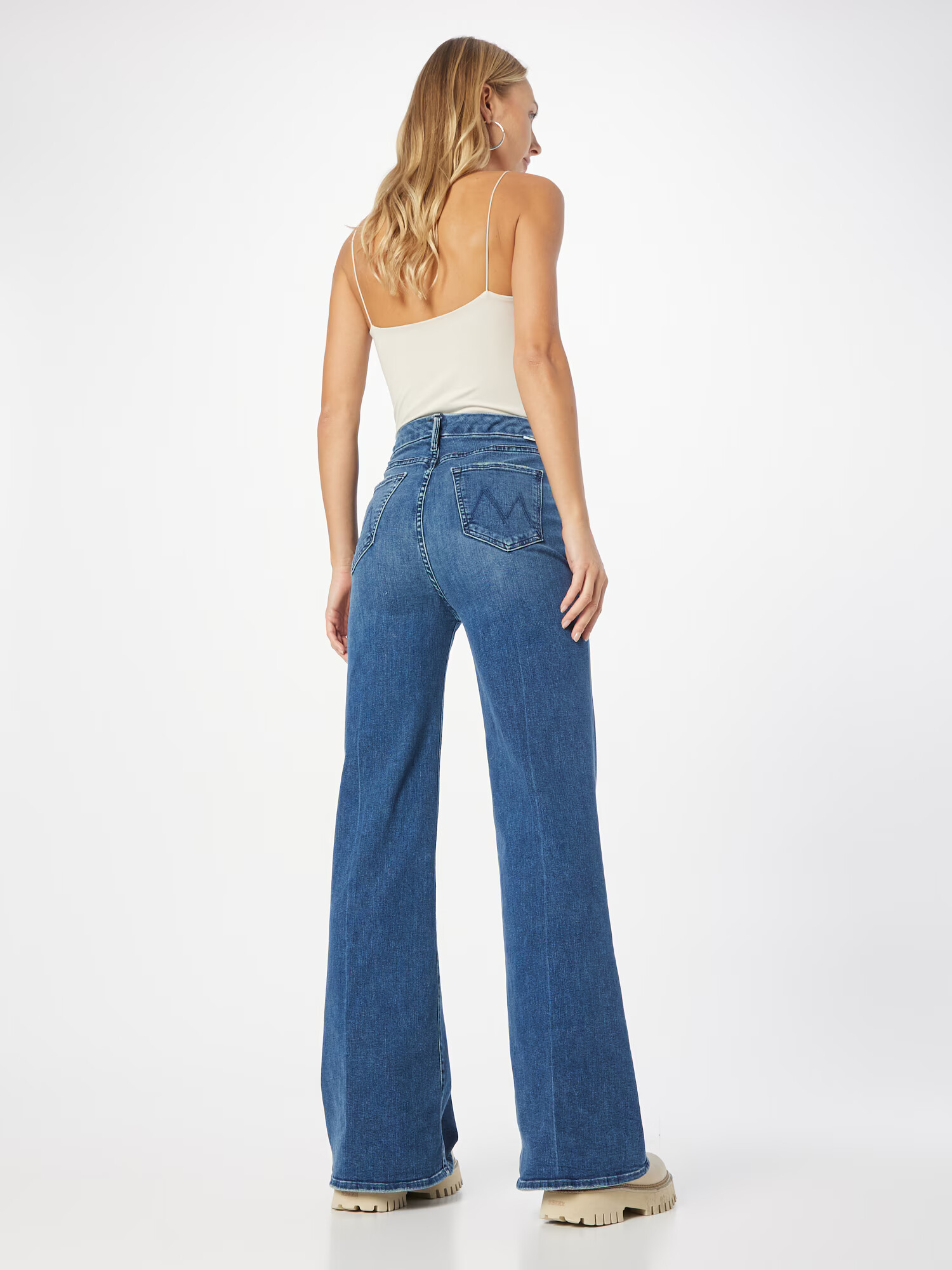 MOTHER Jeans albastru denim - Pled.ro