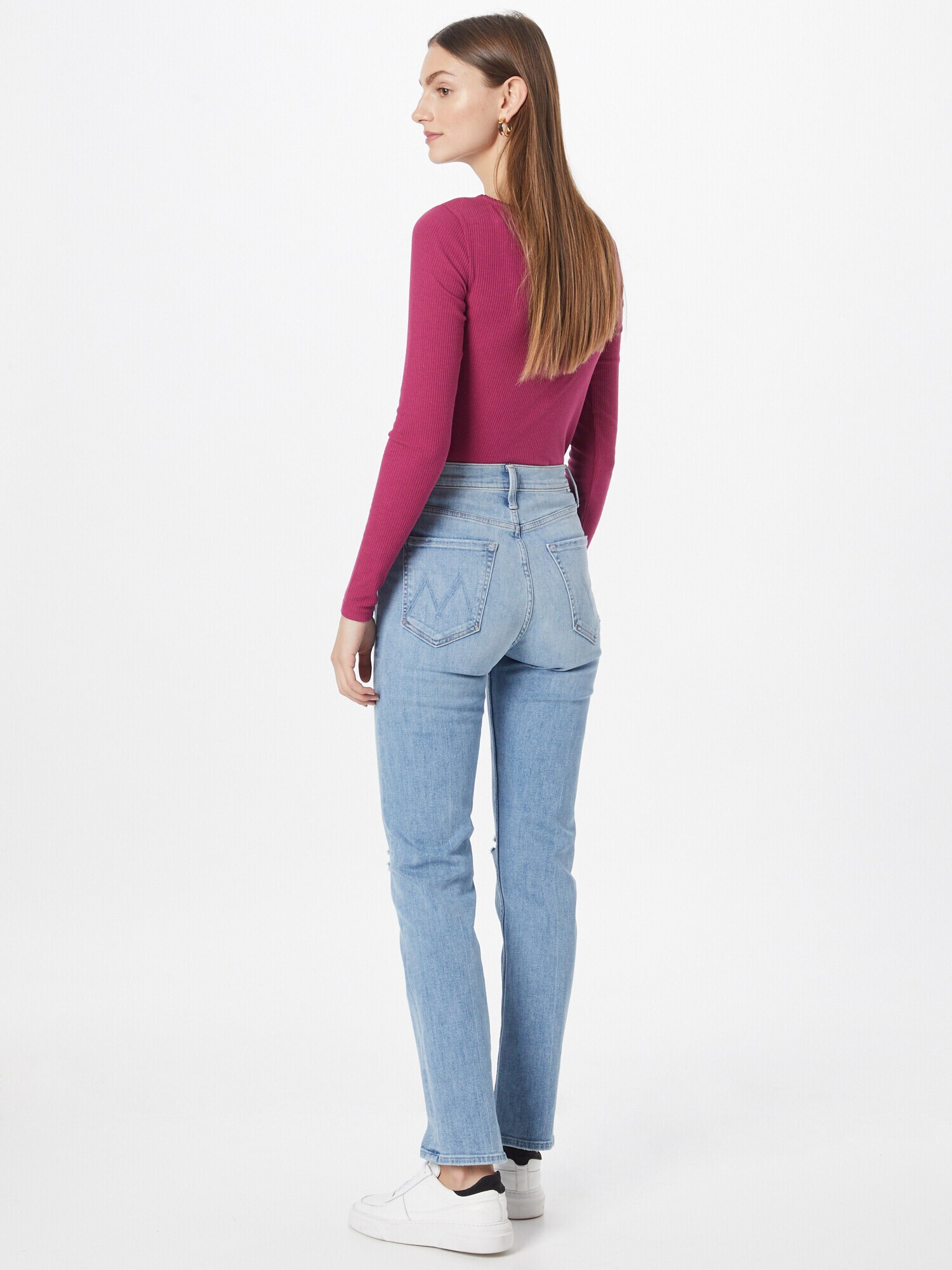 MOTHER Jeans albastru denim - Pled.ro